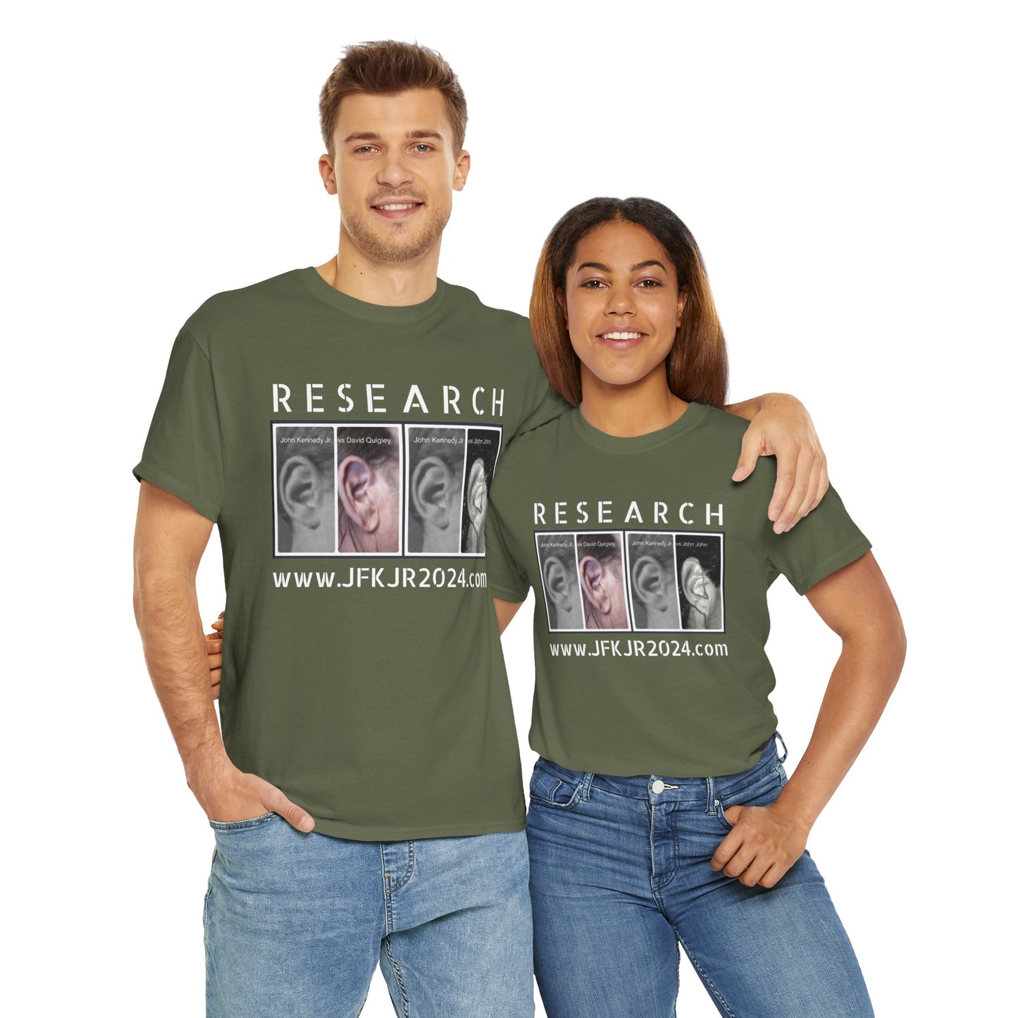 RESEARCH EARS (White Text) - Gildan