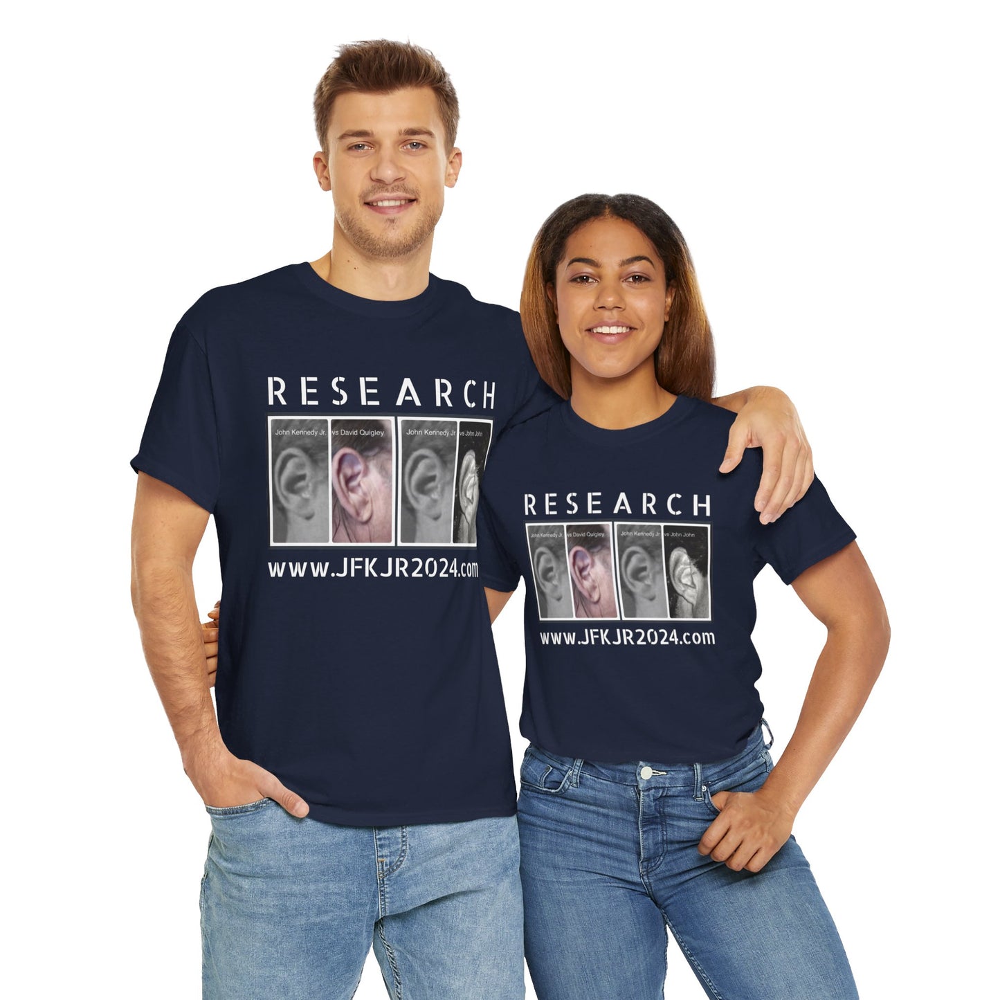 RESEARCH EARS (White Text) - Gildan