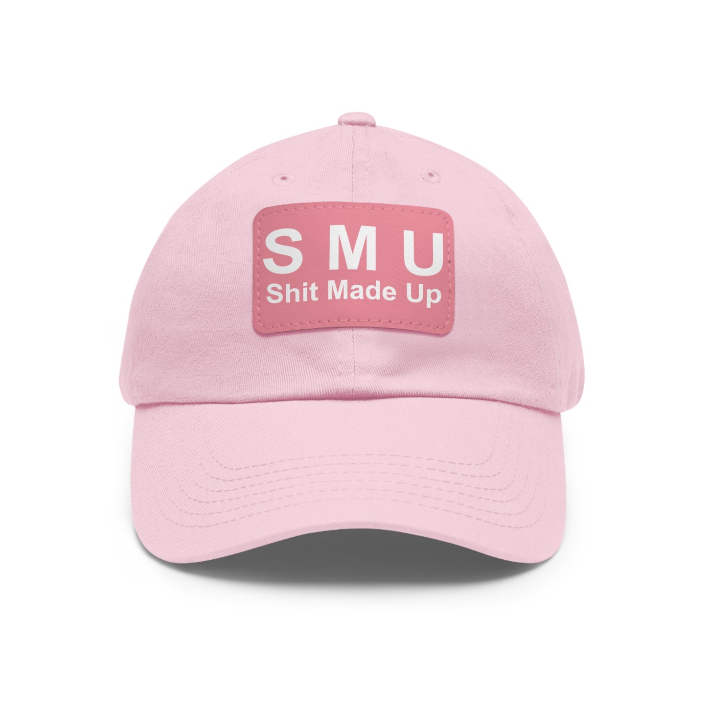 SMU Dad Hat with Leather Patch (Rectangle)