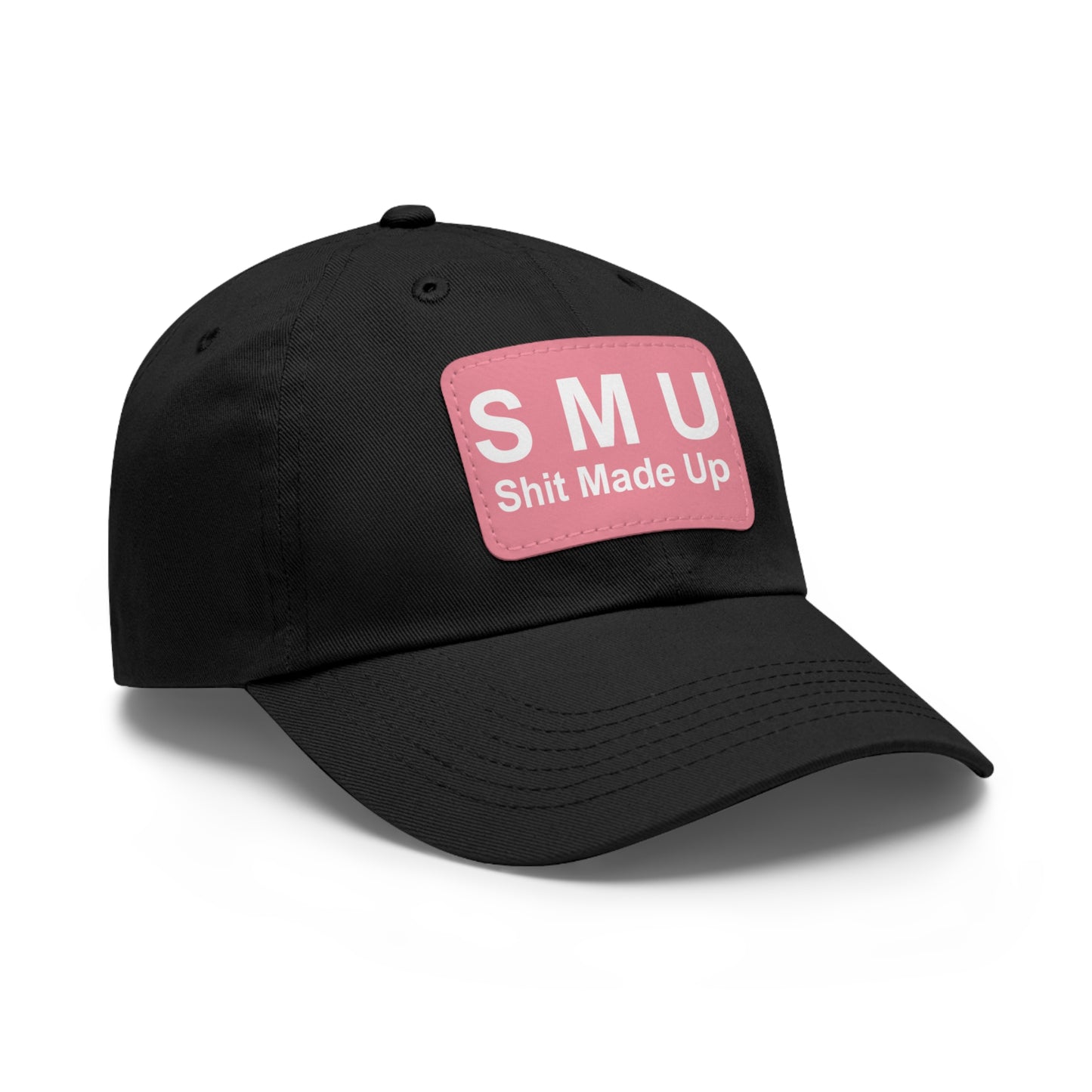SMU Dad Hat with Leather Patch (Rectangle)
