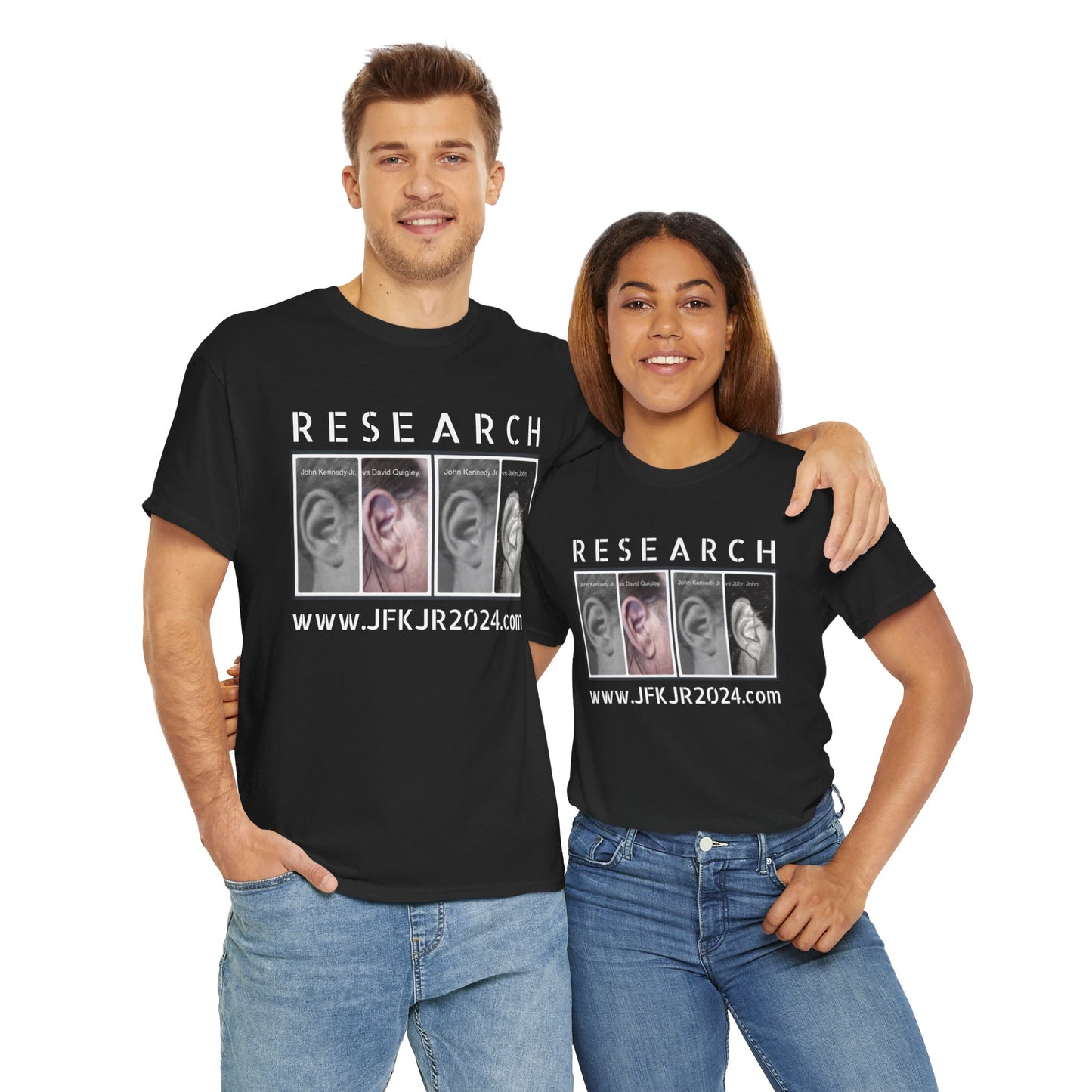 RESEARCH EARS (White Text) - Gildan