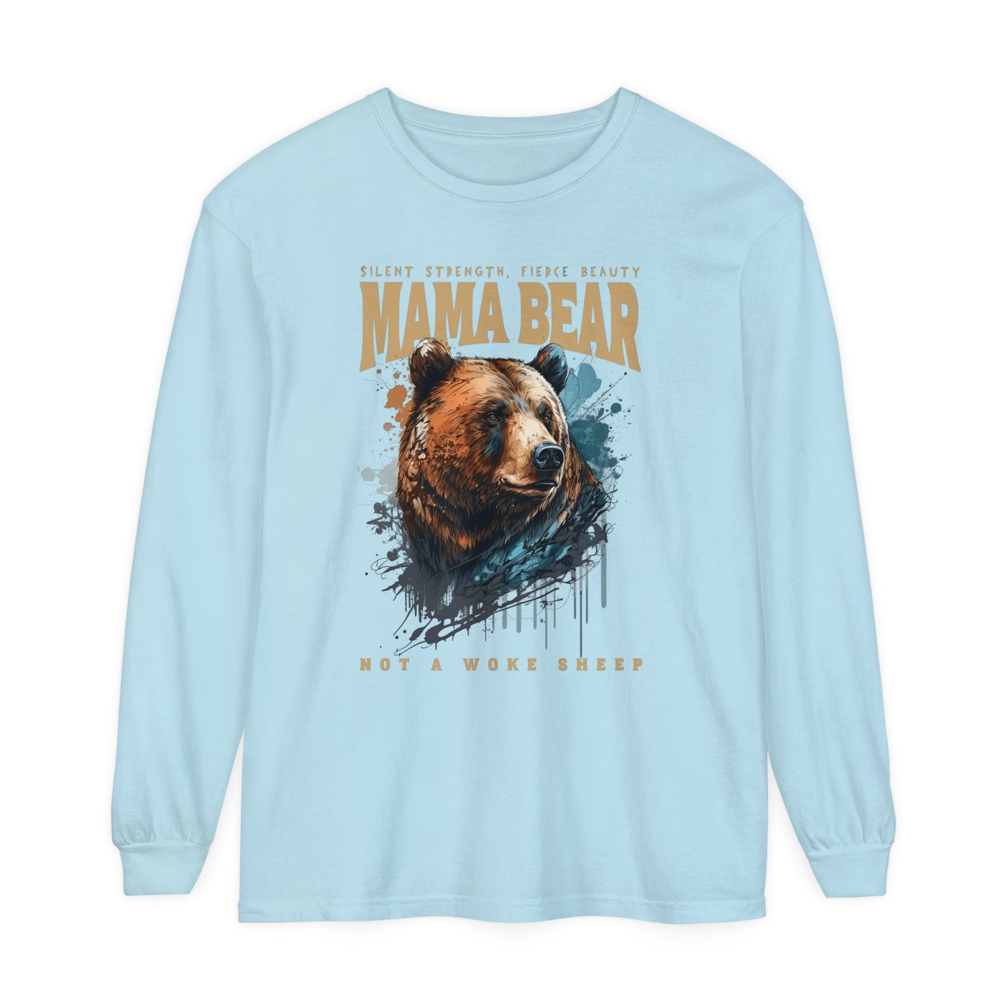 Mama Bear Not Woke Sheep Long Sleeve T-Shirt