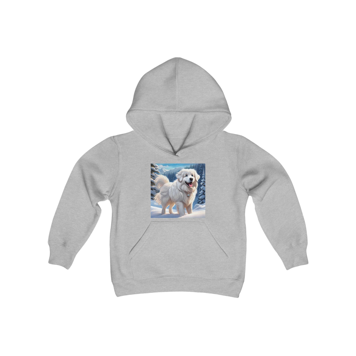 Great Pyrenees Youth Heavy Blend Hooded Sweatshirt