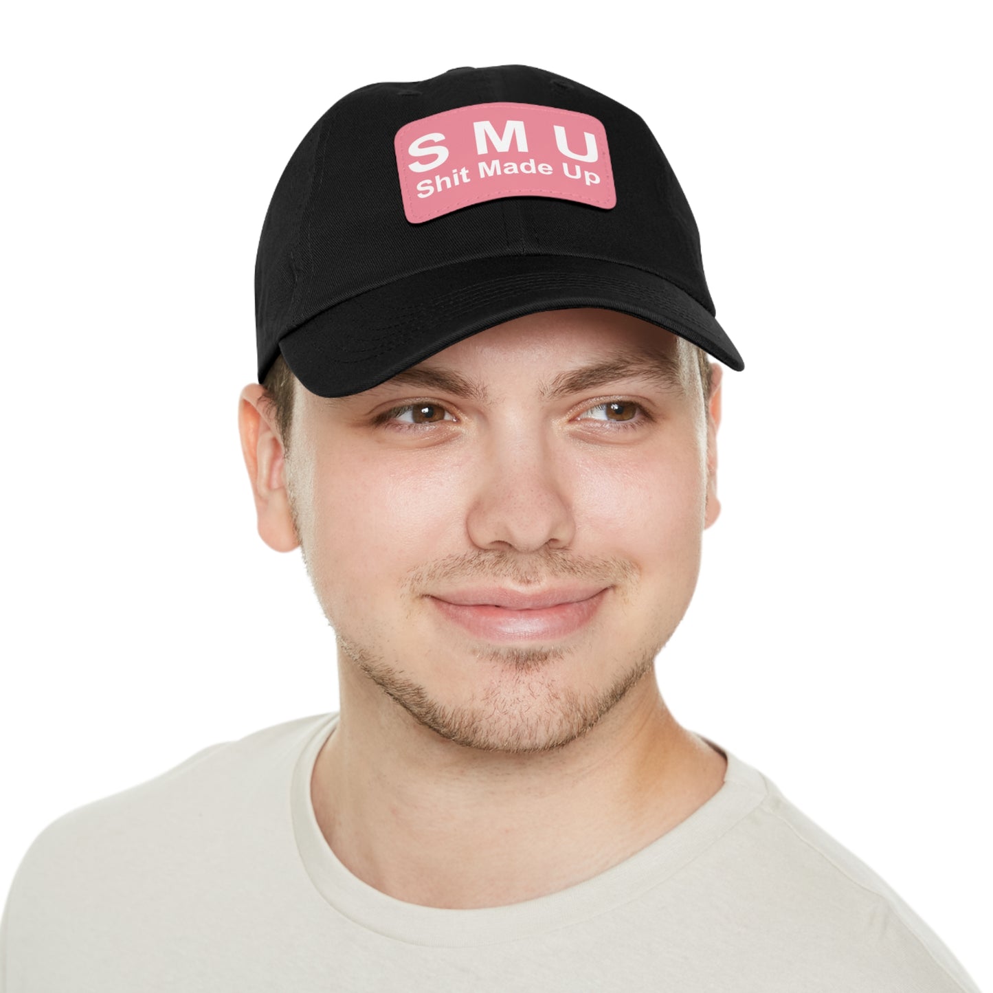 SMU Dad Hat with Leather Patch (Rectangle)