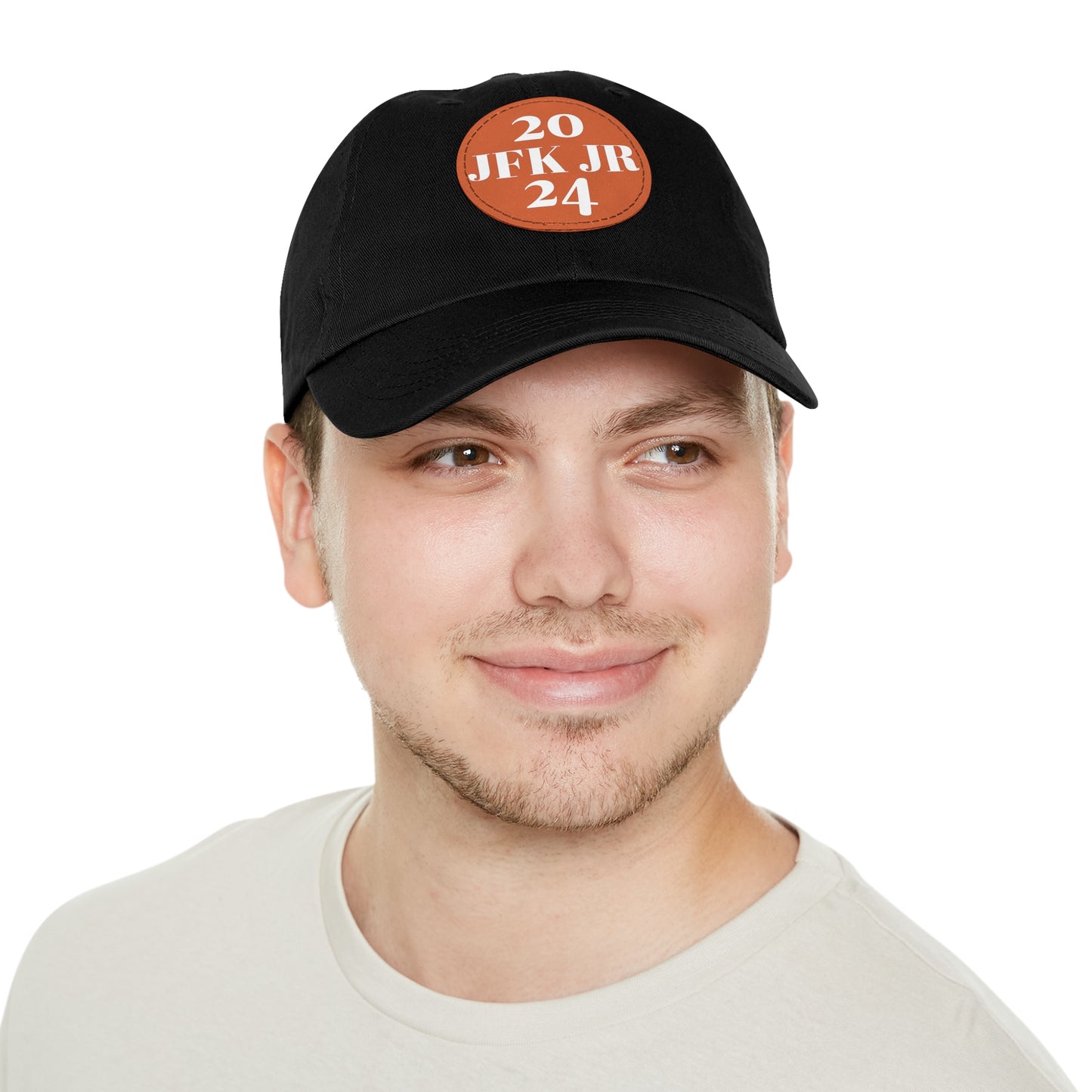 JFK JR 2024 Dad Hat with Leather Patch (Round)