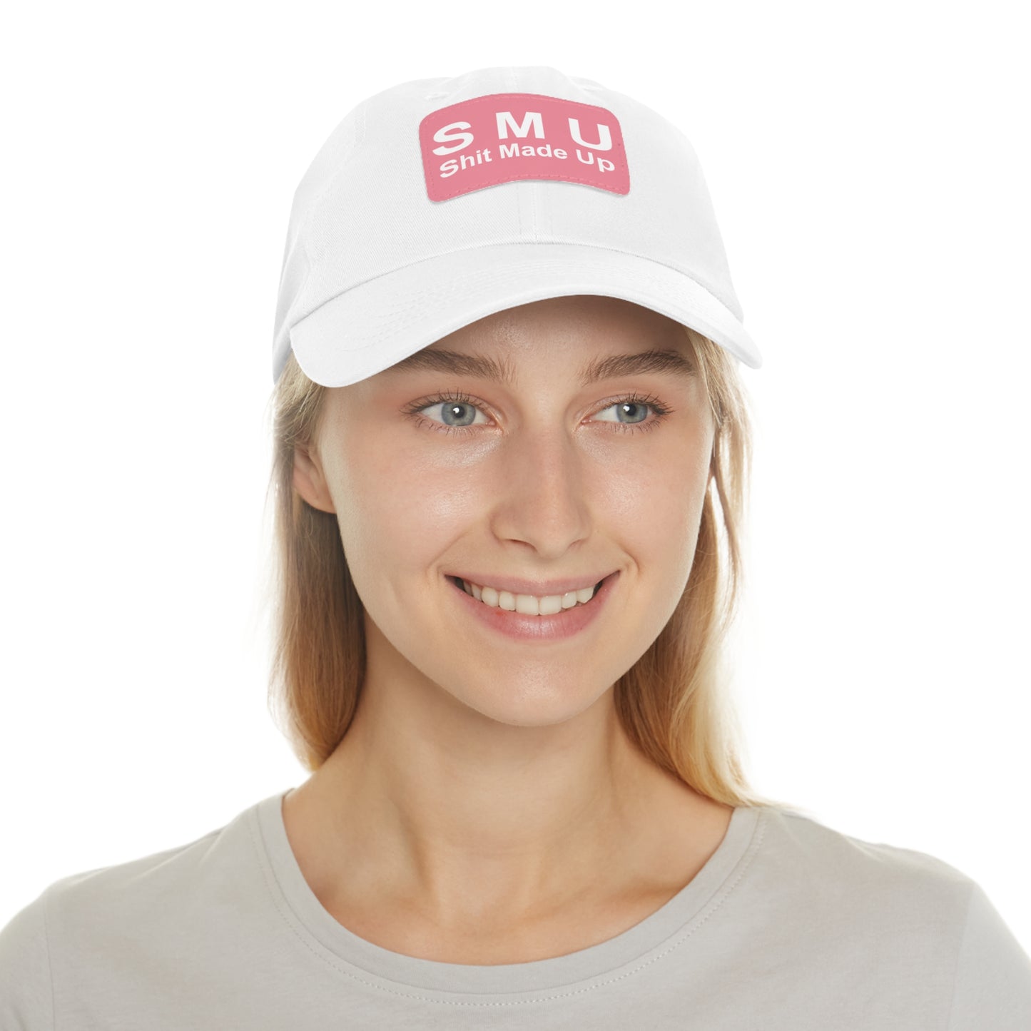 SMU Dad Hat with Leather Patch (Rectangle)