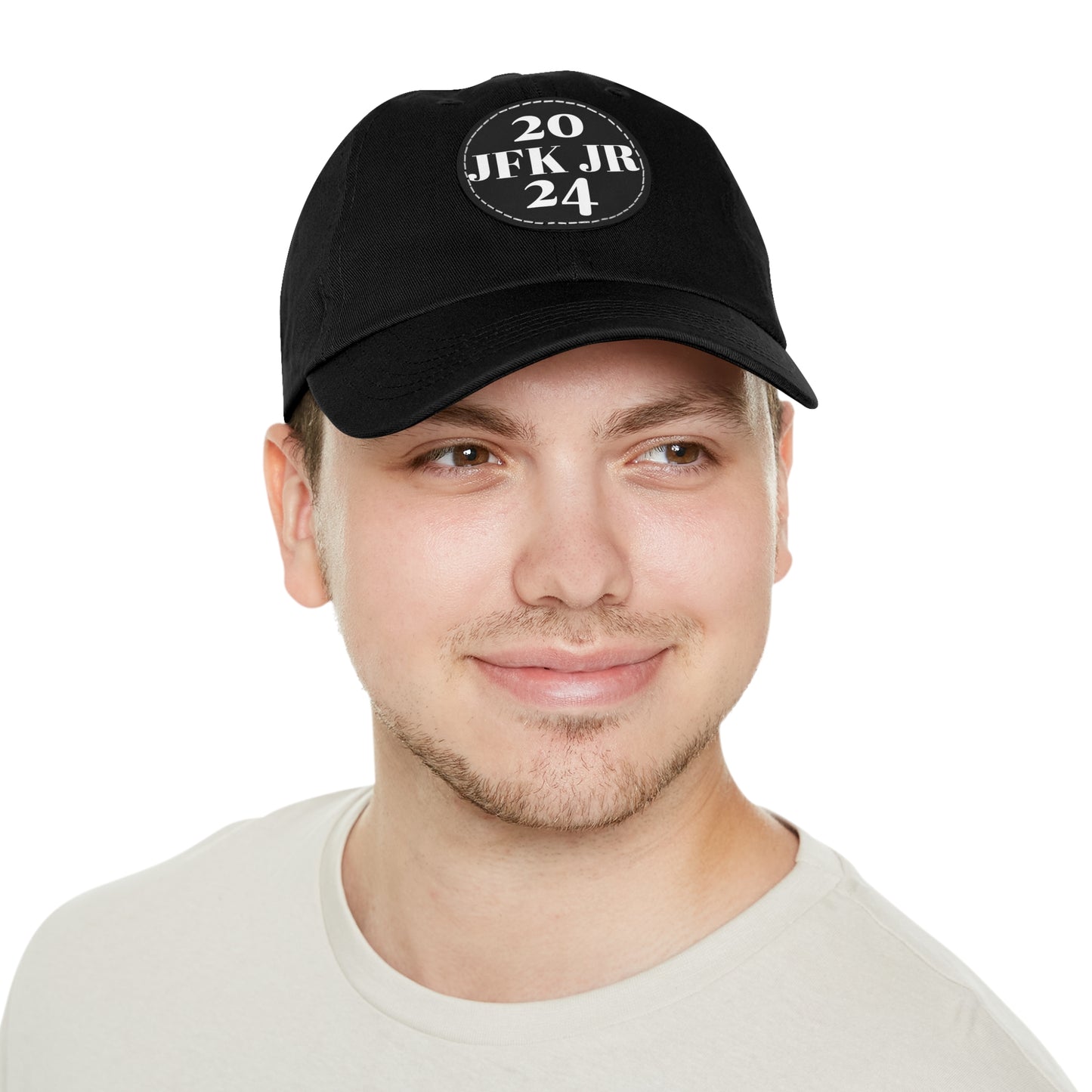 JFK JR 2024 Dad Hat with Leather Patch (Round)