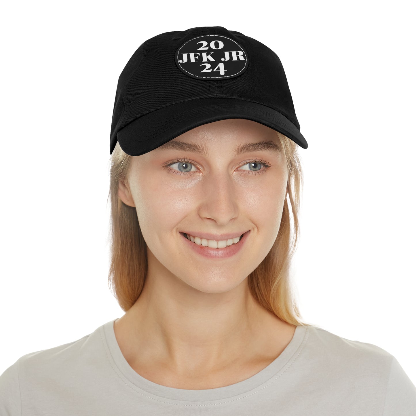 JFK JR 2024 Dad Hat with Leather Patch (Round)
