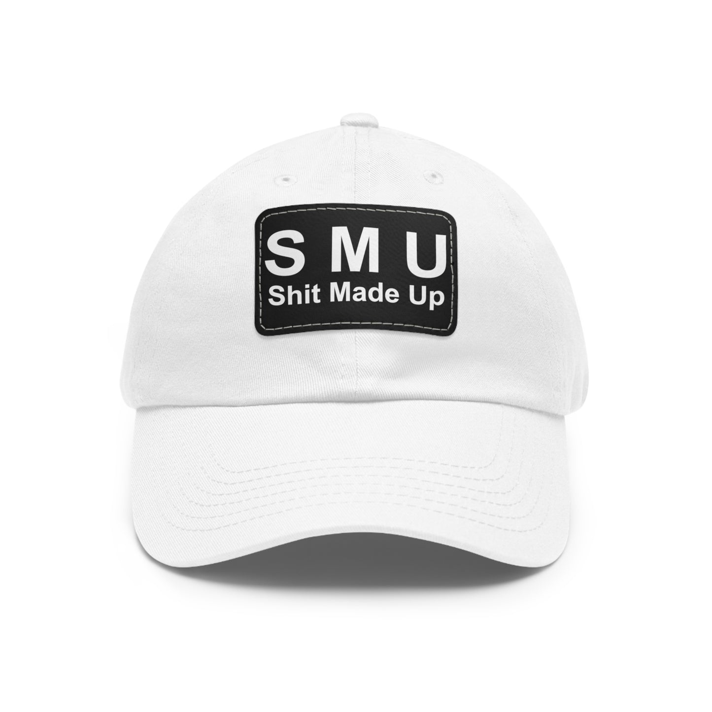 SMU Dad Hat with Leather Patch (Rectangle)