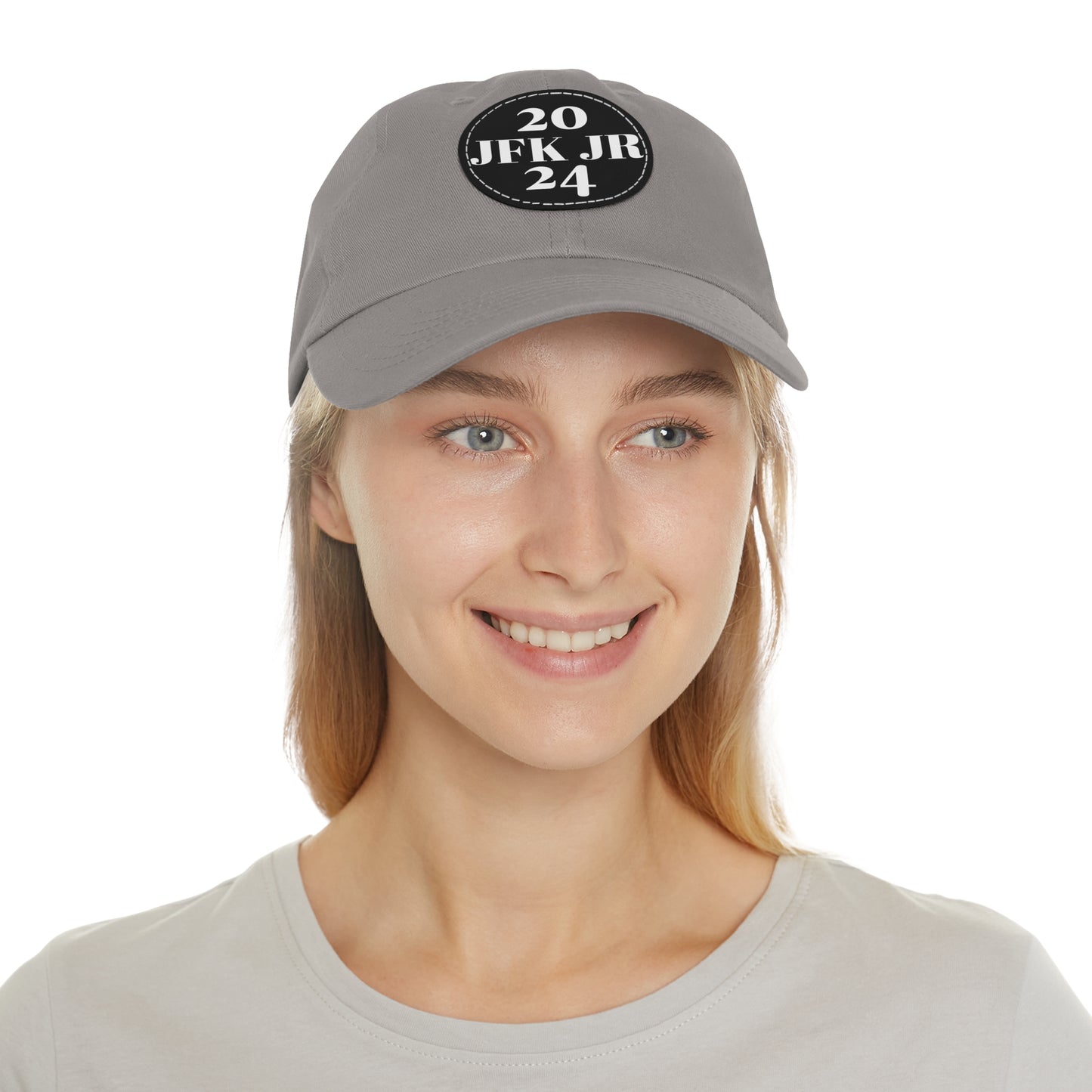 JFK JR 2024 Dad Hat with Leather Patch (Round)