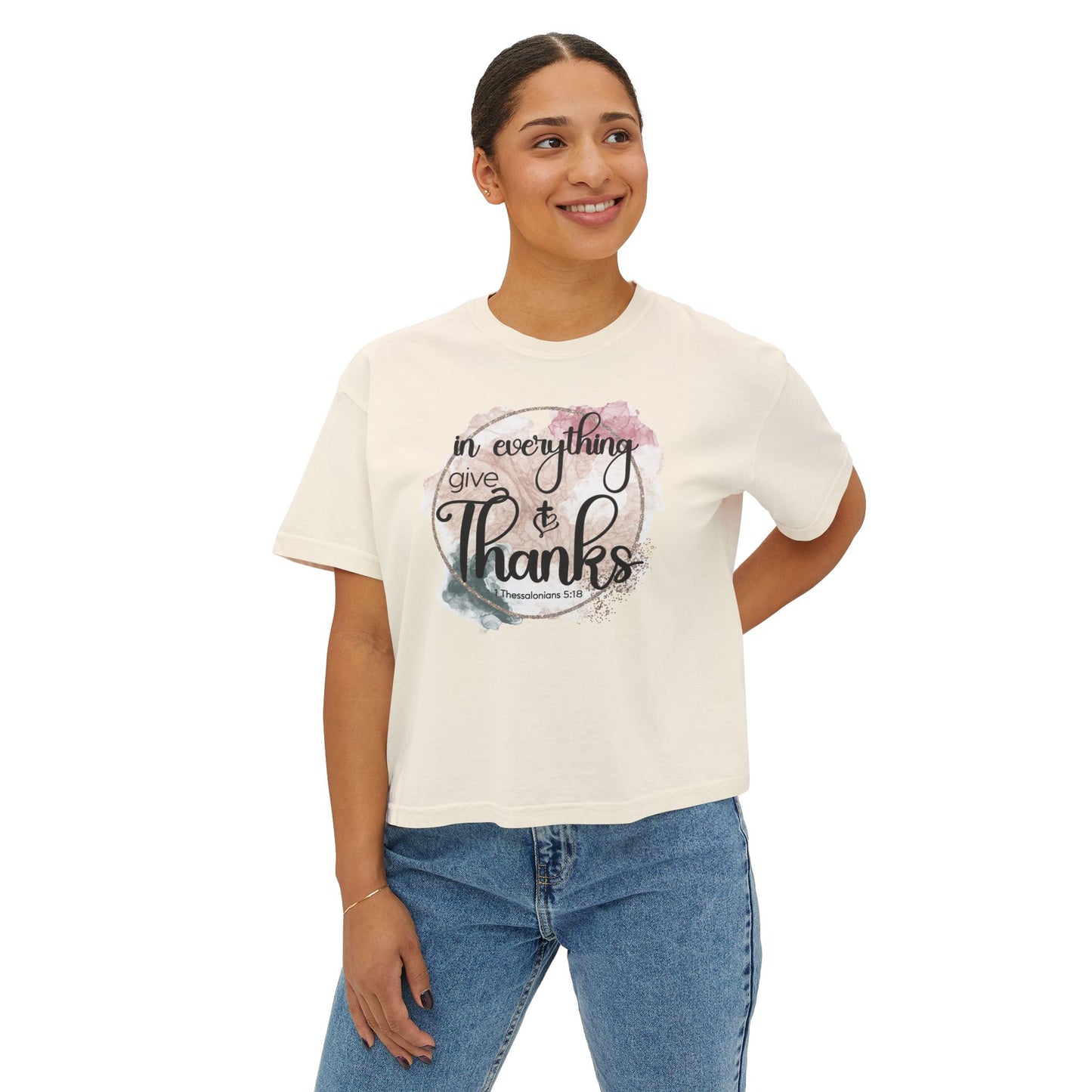 Give Thanks Women's Boxy Tee