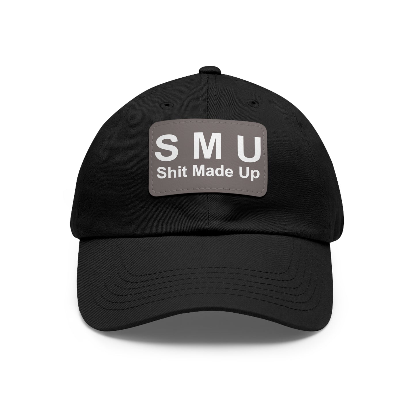 SMU Dad Hat with Leather Patch (Rectangle)