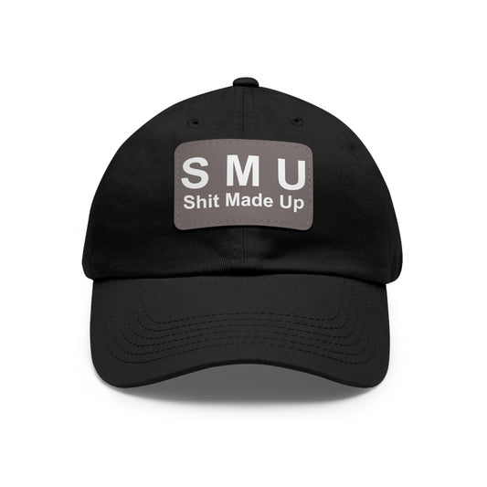 SMU Dad Hat with Leather Patch (Rectangle)