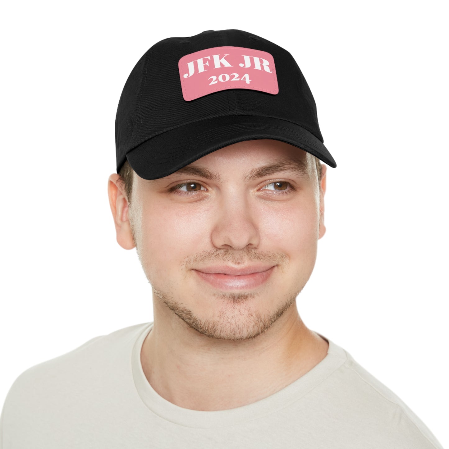 JFK JR 2024 Dad Hat with Leather Patch (Rectangle)