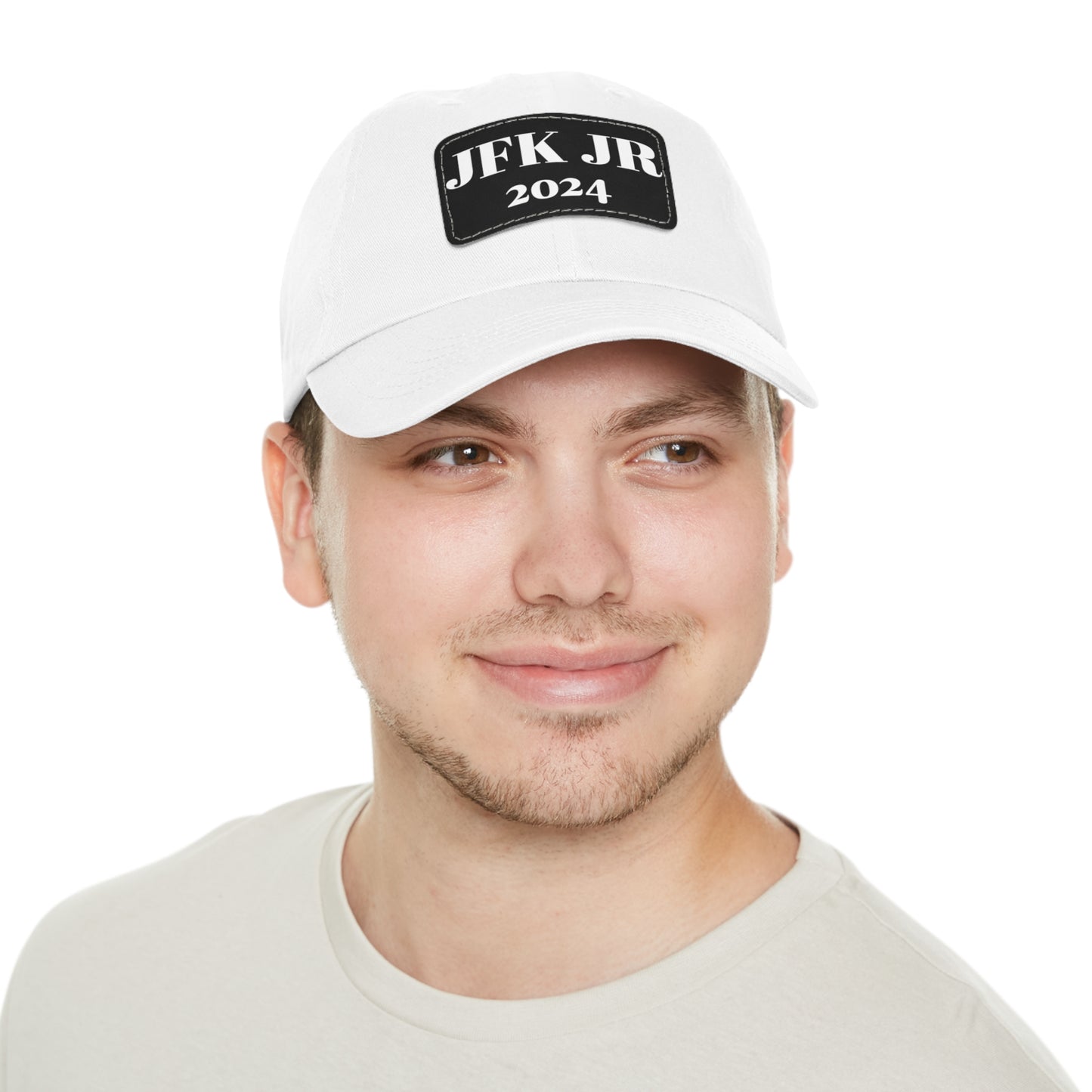 JFK JR 2024 Dad Hat with Leather Patch (Rectangle)