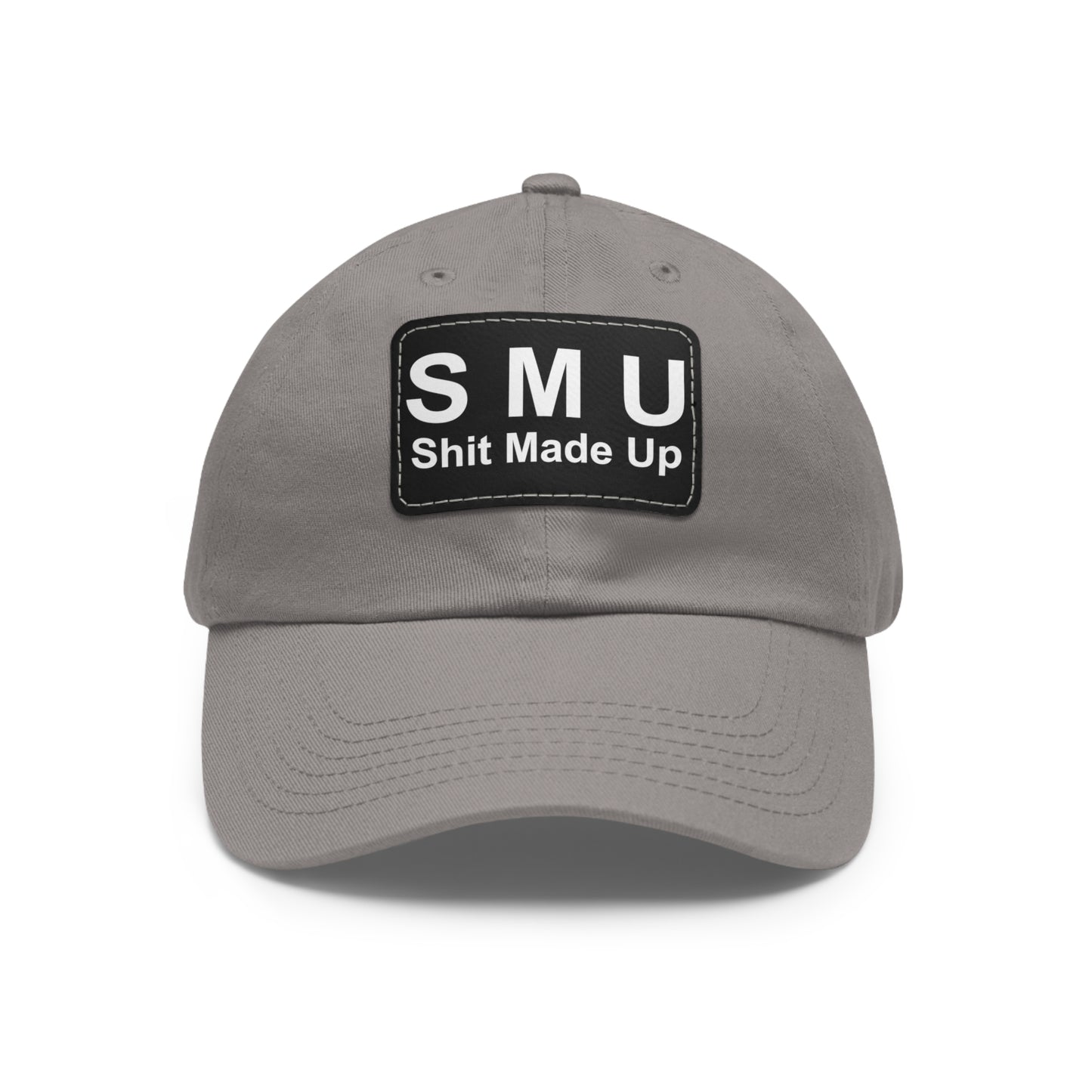 SMU Dad Hat with Leather Patch (Rectangle)