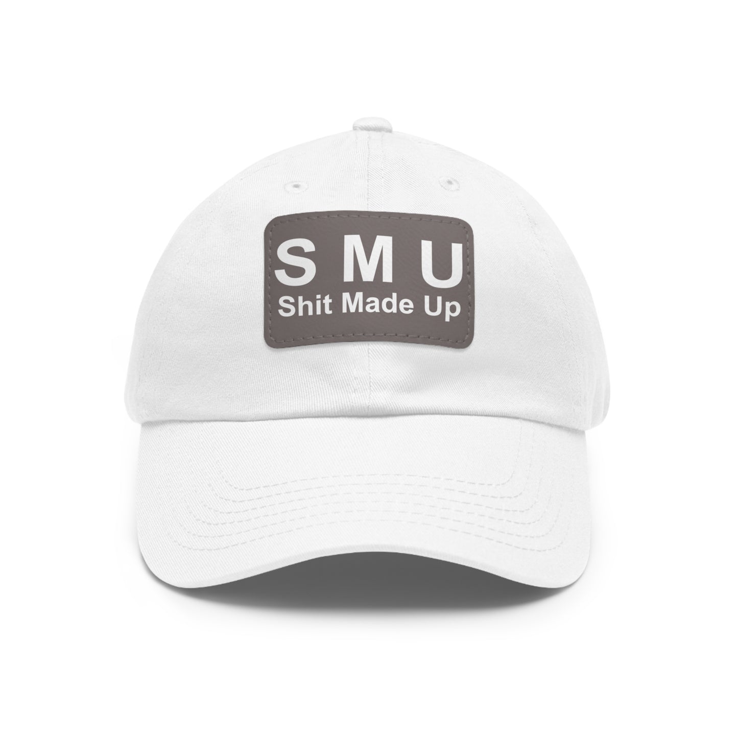SMU Dad Hat with Leather Patch (Rectangle)