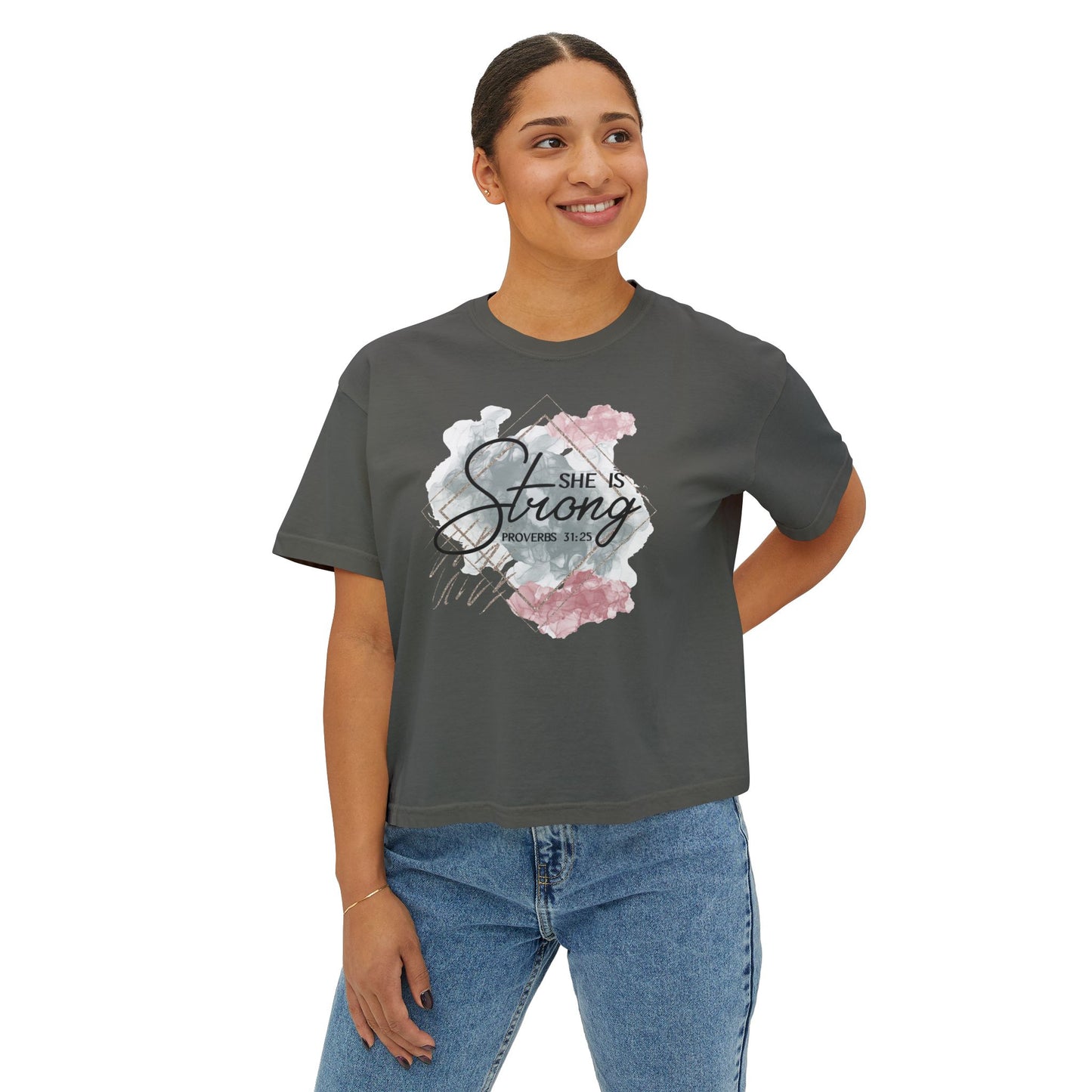 She Is Strong Women's Boxy Tee