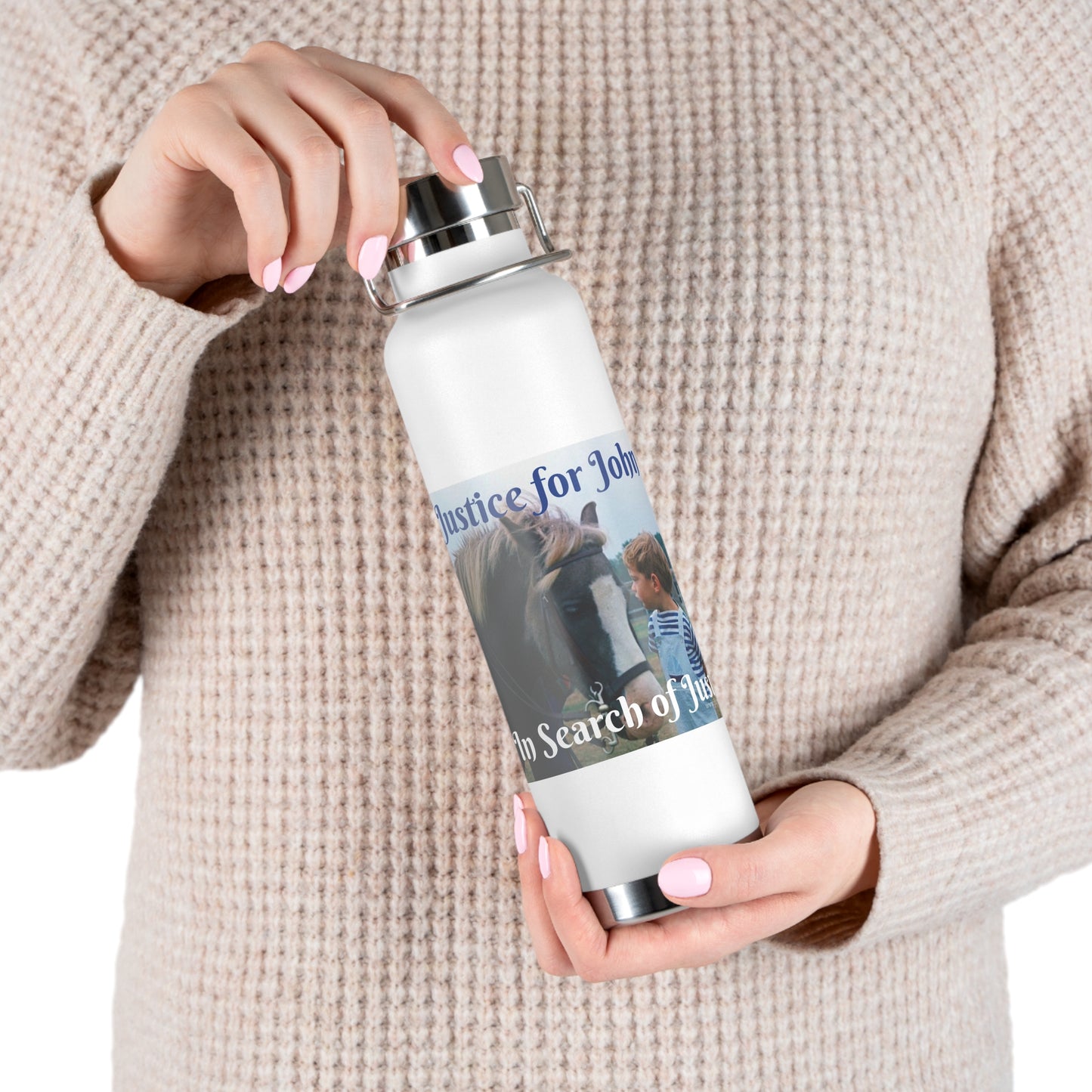 Justice For John Jr. Copper Vacuum Insulated Bottle, 22oz