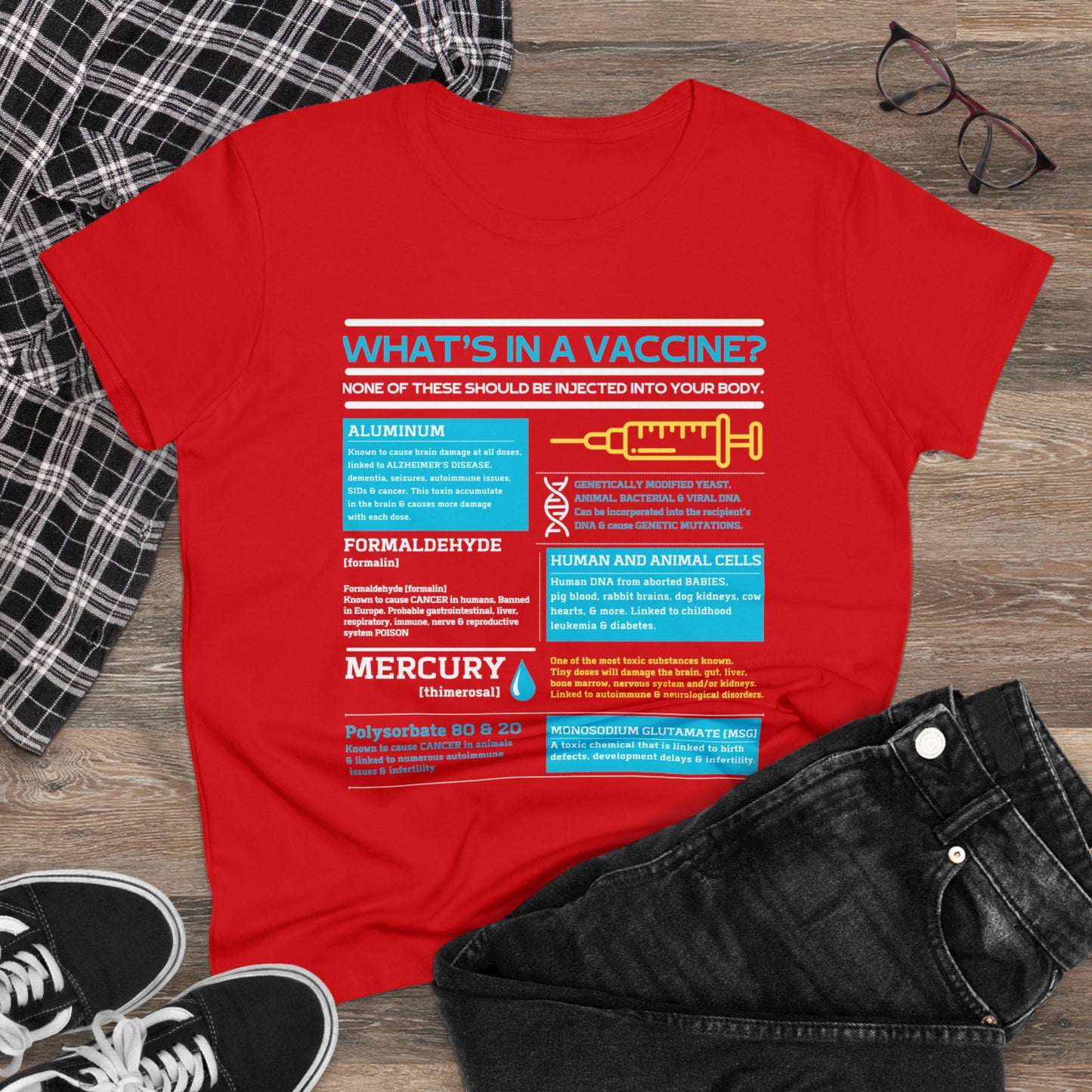 What's In A Vaccine? (Gildan Women's Tee)
