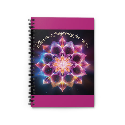 Healing Waves Frequency Spiral Notebook - Ruled Line - Pink