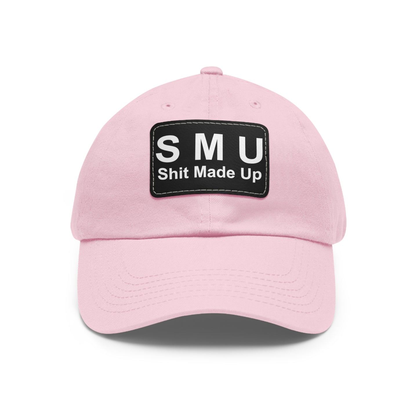 SMU Dad Hat with Leather Patch (Rectangle)
