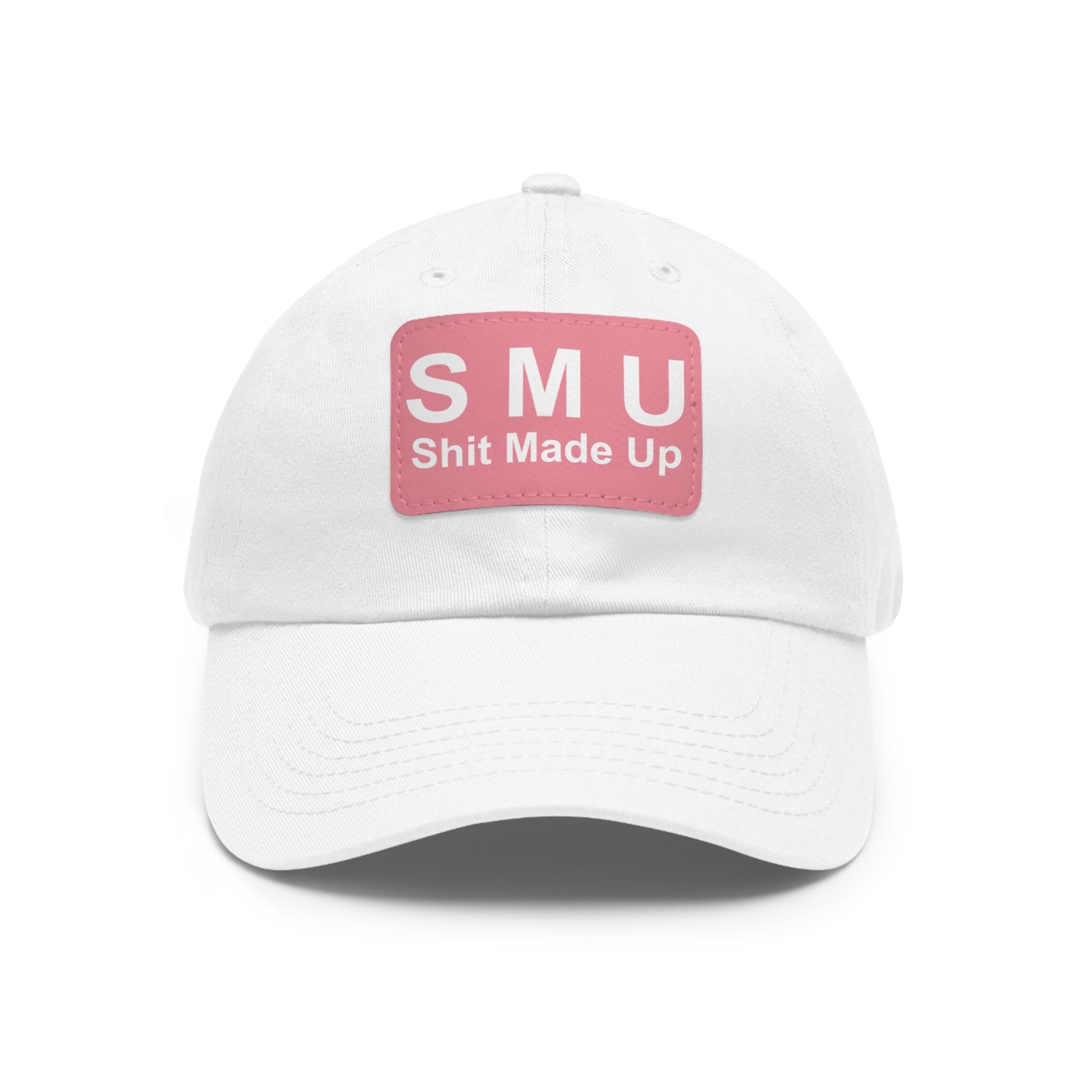 SMU Dad Hat with Leather Patch (Rectangle)