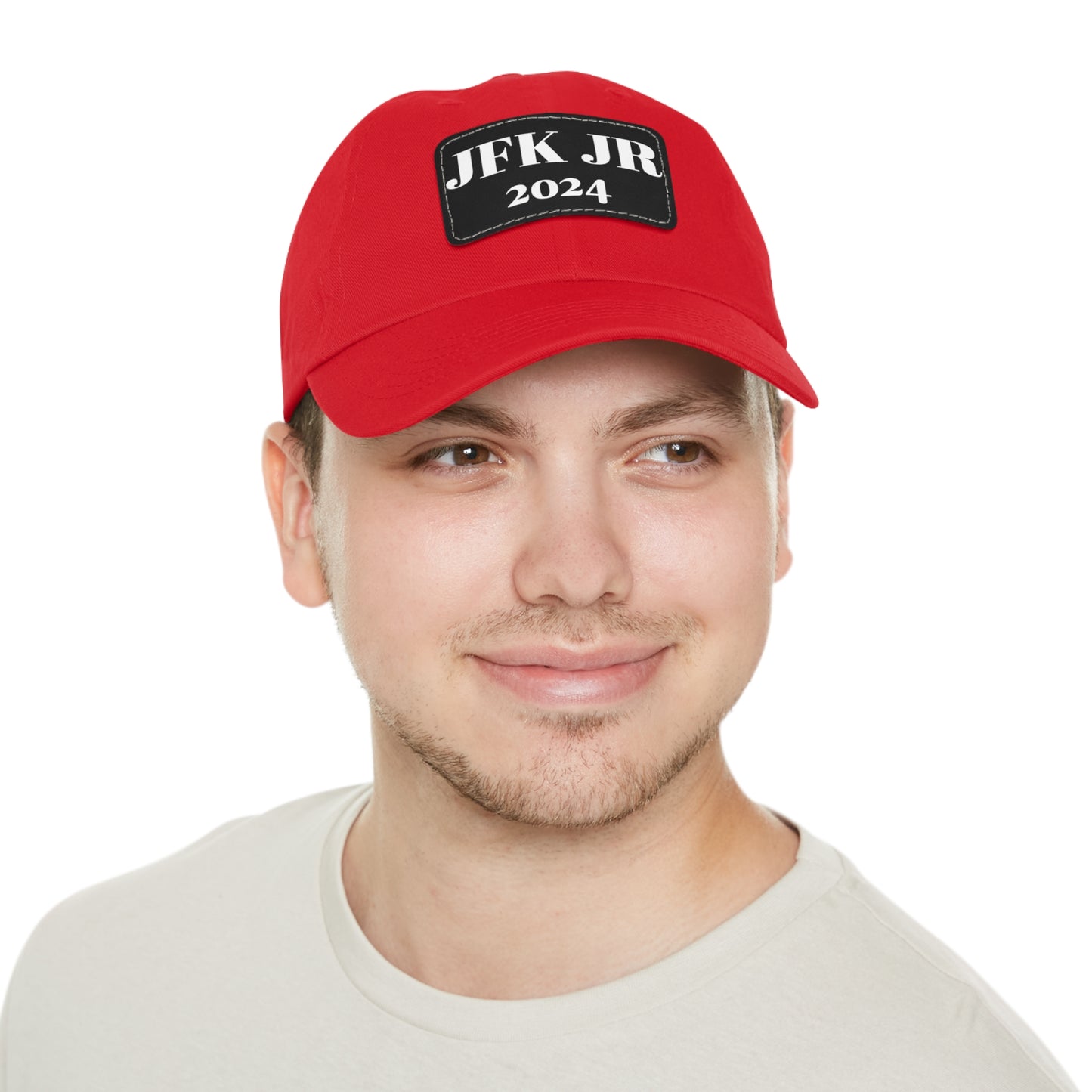 JFK JR 2024 Dad Hat with Leather Patch (Rectangle)