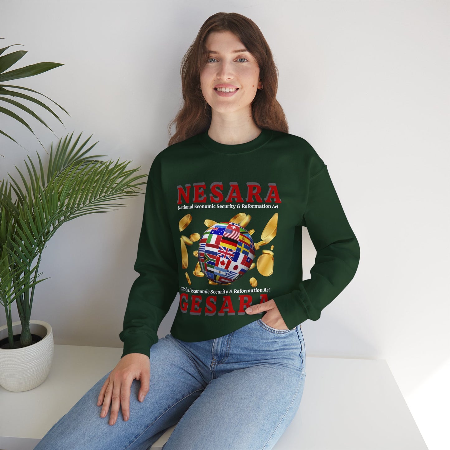 NESARA GESARA World Unisex Heavy Blend™ Crewneck Sweatshirt