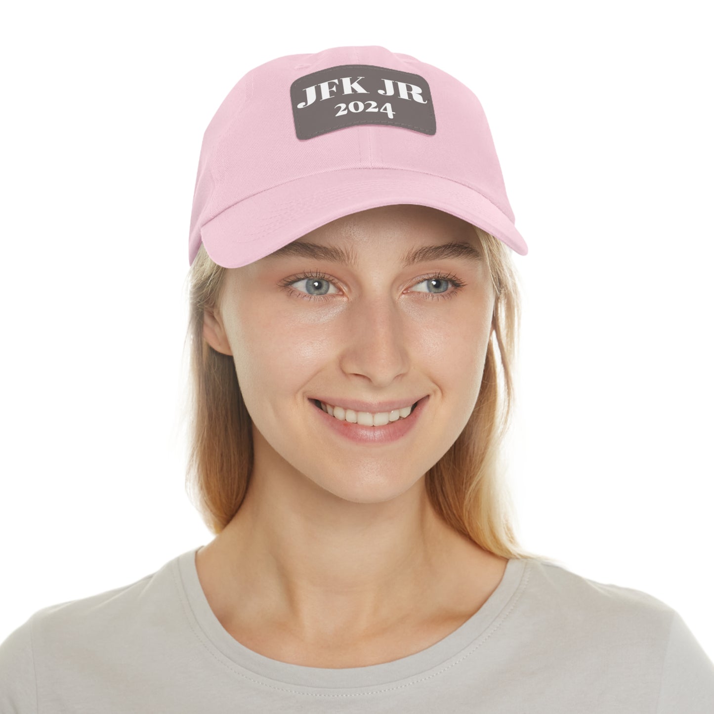 JFK JR 2024 Dad Hat with Leather Patch (Rectangle)