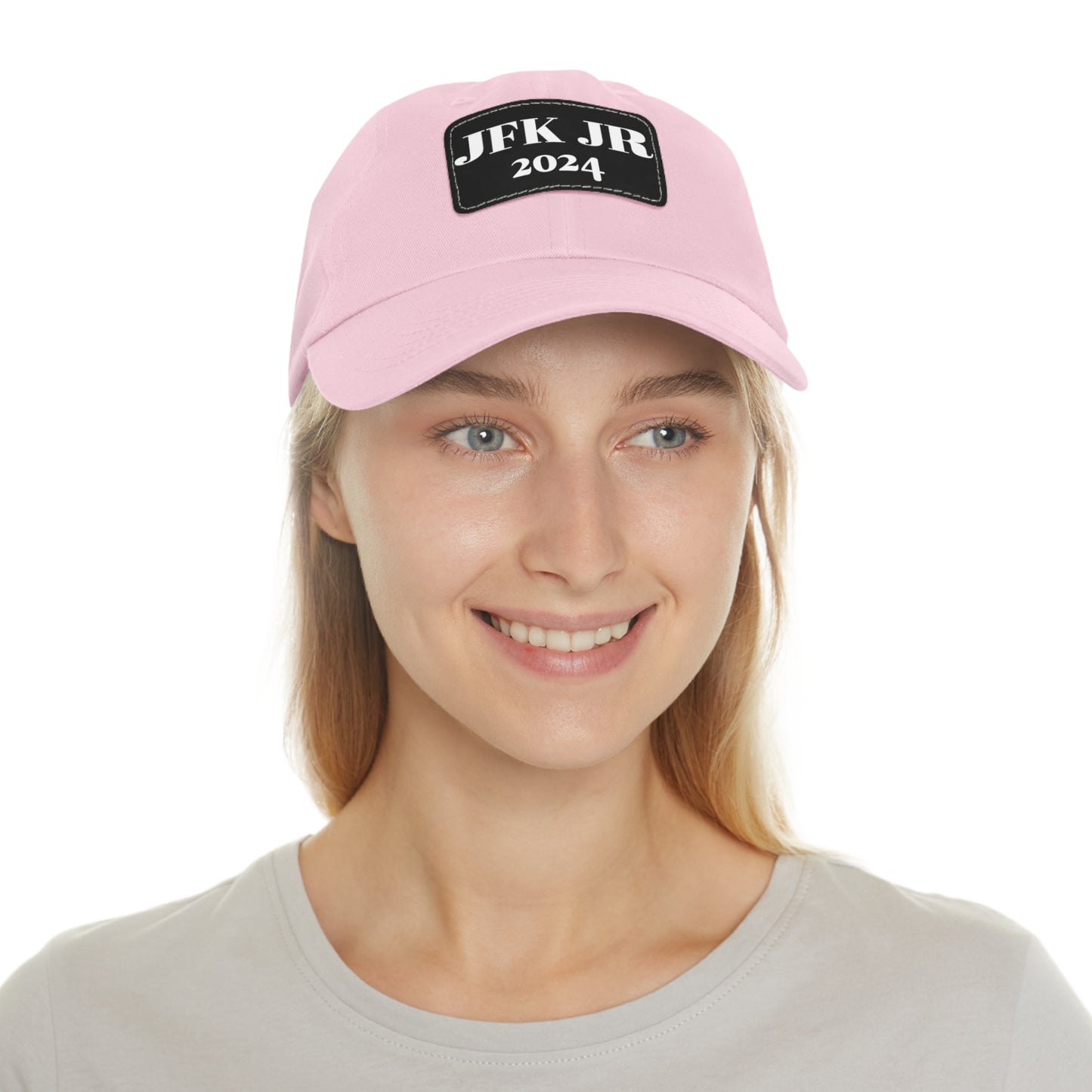 JFK JR 2024 Dad Hat with Leather Patch (Rectangle)
