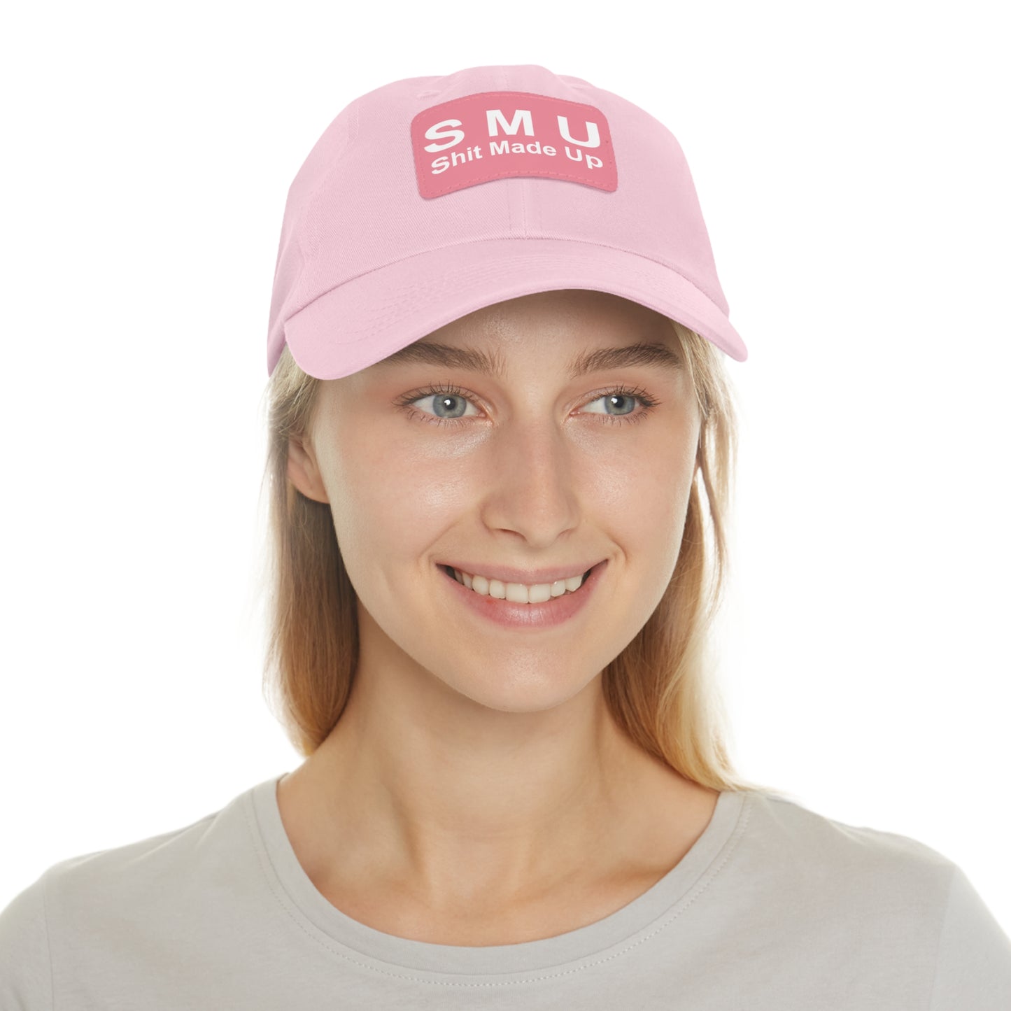 SMU Dad Hat with Leather Patch (Rectangle)