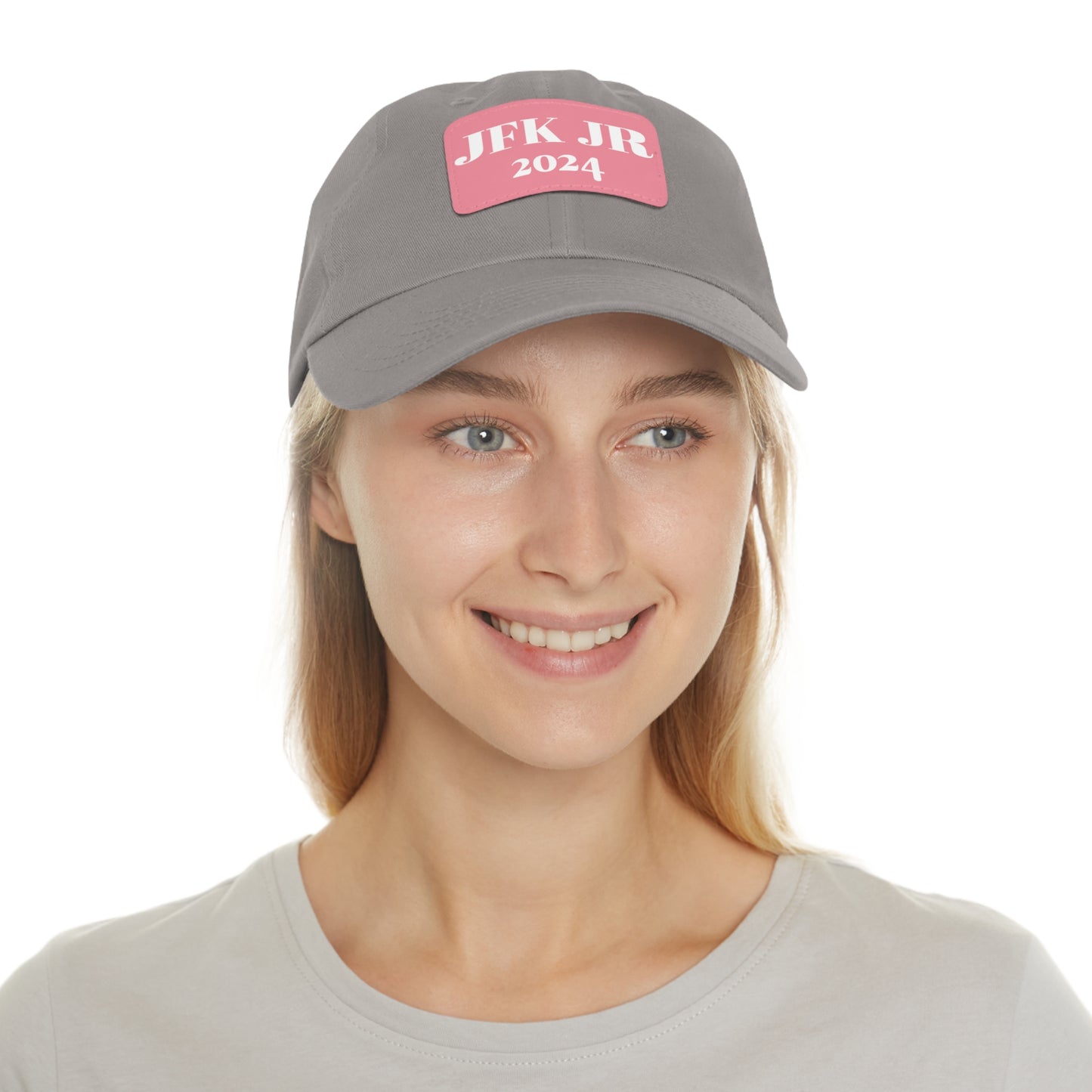 JFK JR 2024 Dad Hat with Leather Patch (Rectangle)