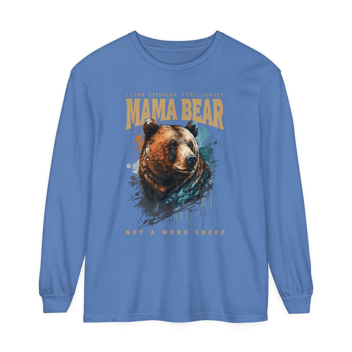 Mama Bear Not Woke Sheep Long Sleeve T-Shirt
