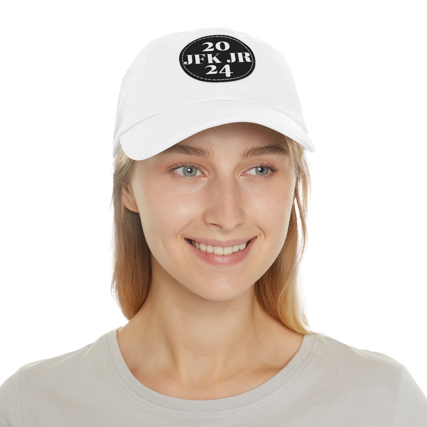 JFK JR 2024 Dad Hat with Leather Patch (Round)