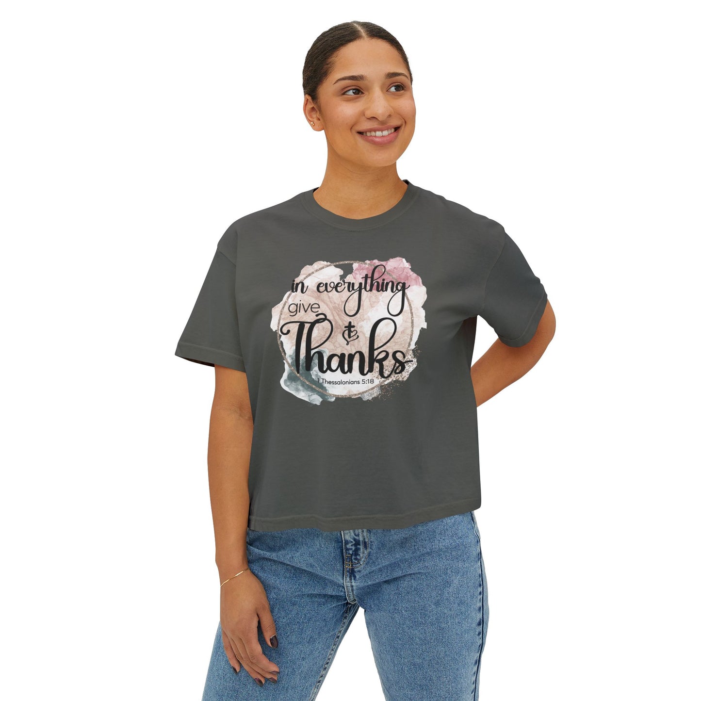 Give Thanks Women's Boxy Tee