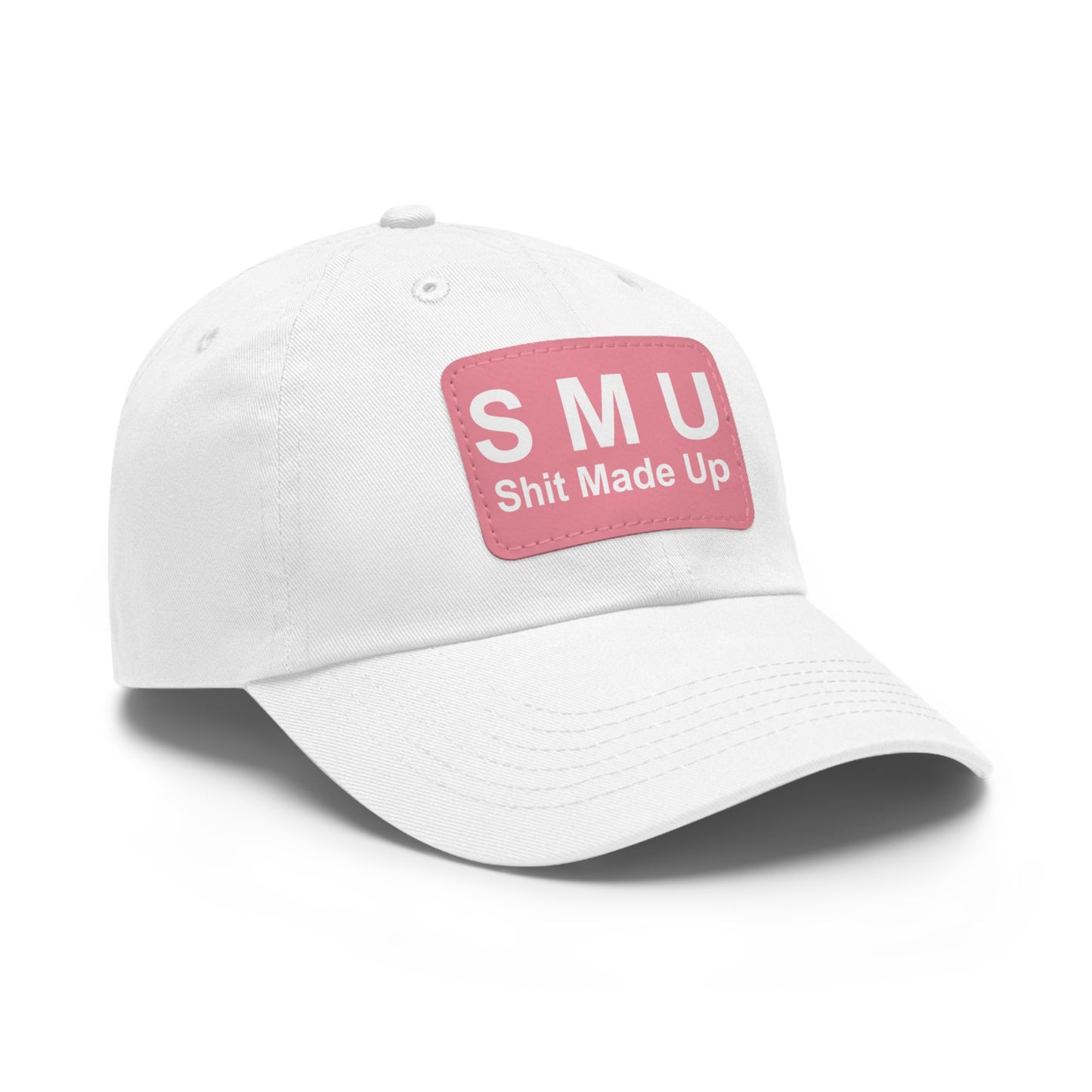SMU Dad Hat with Leather Patch (Rectangle)