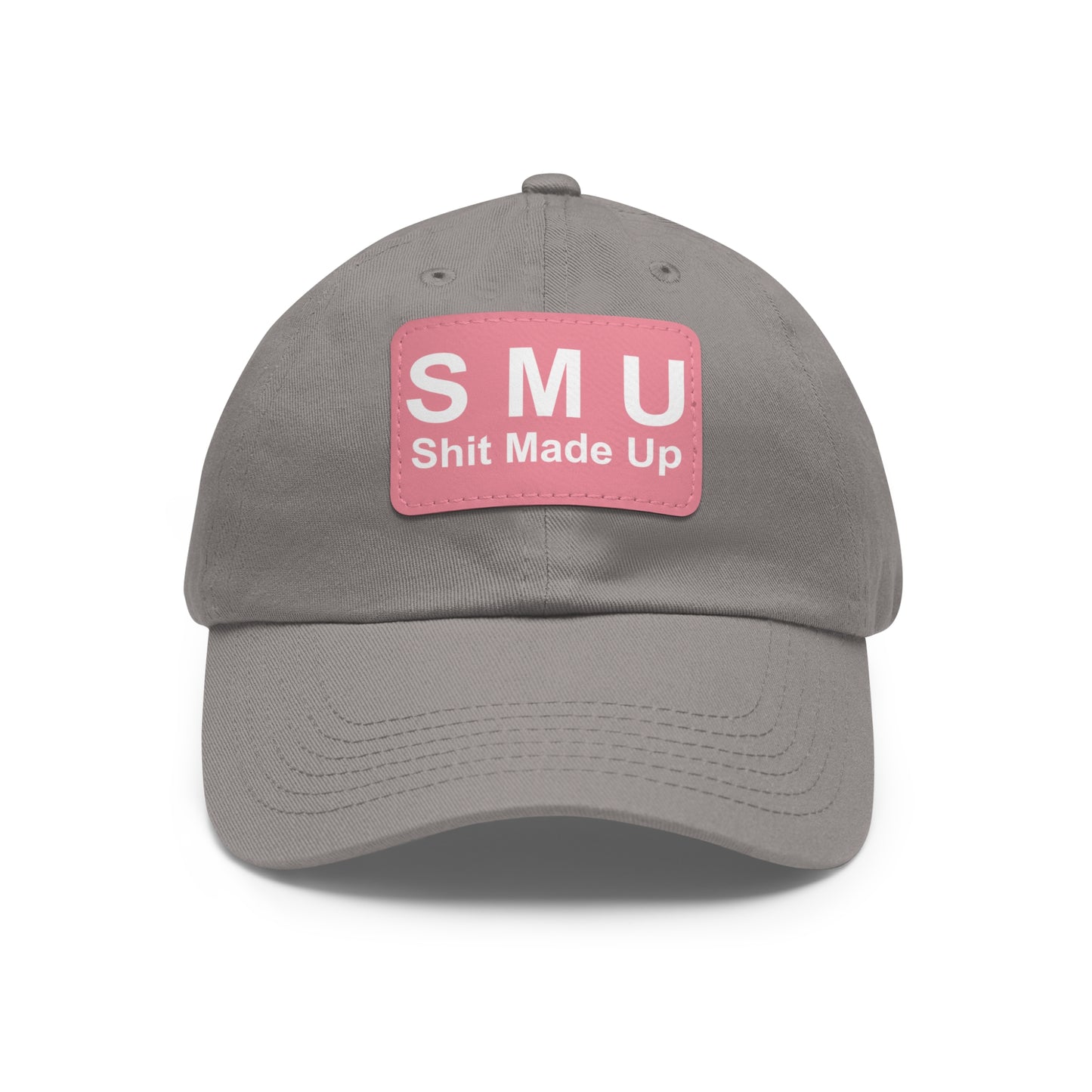 SMU Dad Hat with Leather Patch (Rectangle)