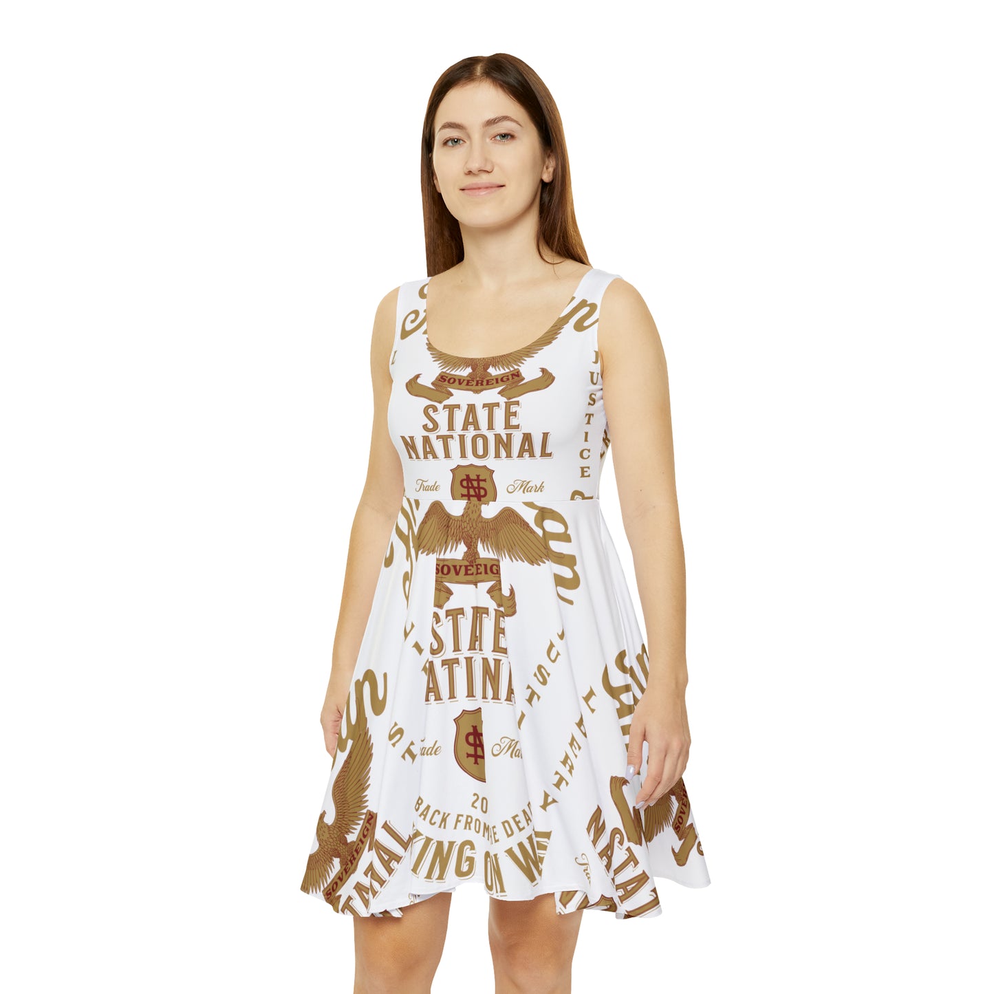 American State National Dress (White/Gold)