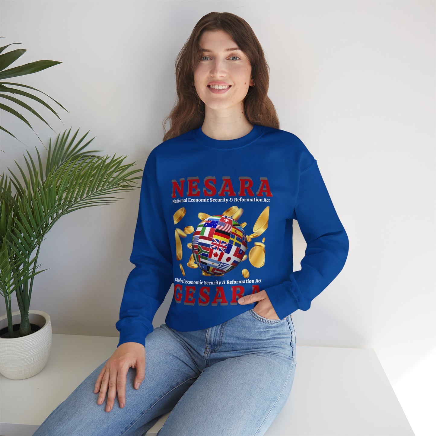 NESARA GESARA World Unisex Heavy Blend™ Crewneck Sweatshirt