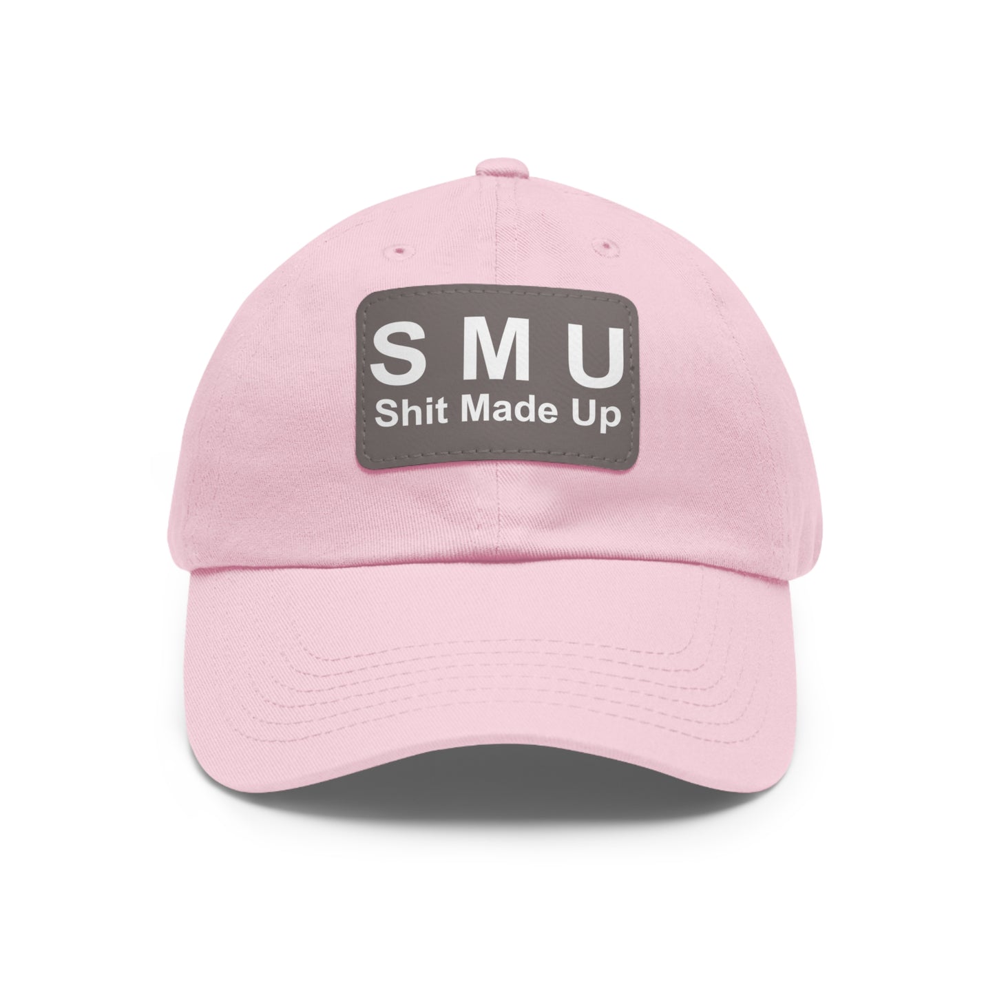SMU Dad Hat with Leather Patch (Rectangle)