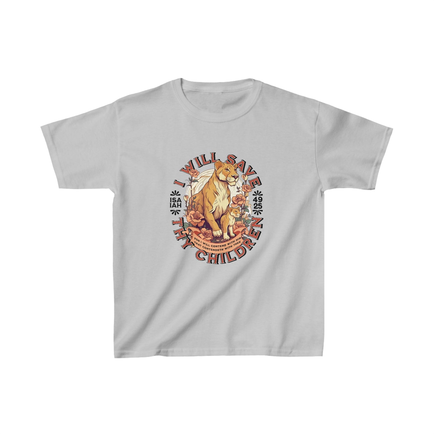 Save Thy Children Isaiah 49:25 Kids Heavy Cotton™ Tee