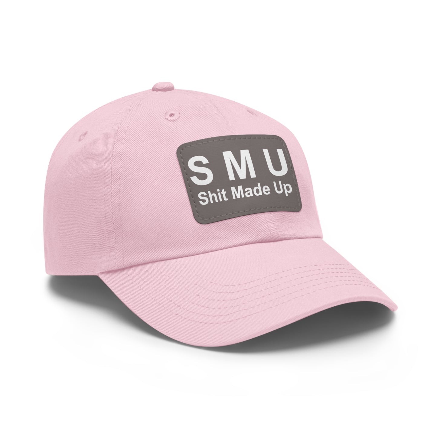 SMU Dad Hat with Leather Patch (Rectangle)