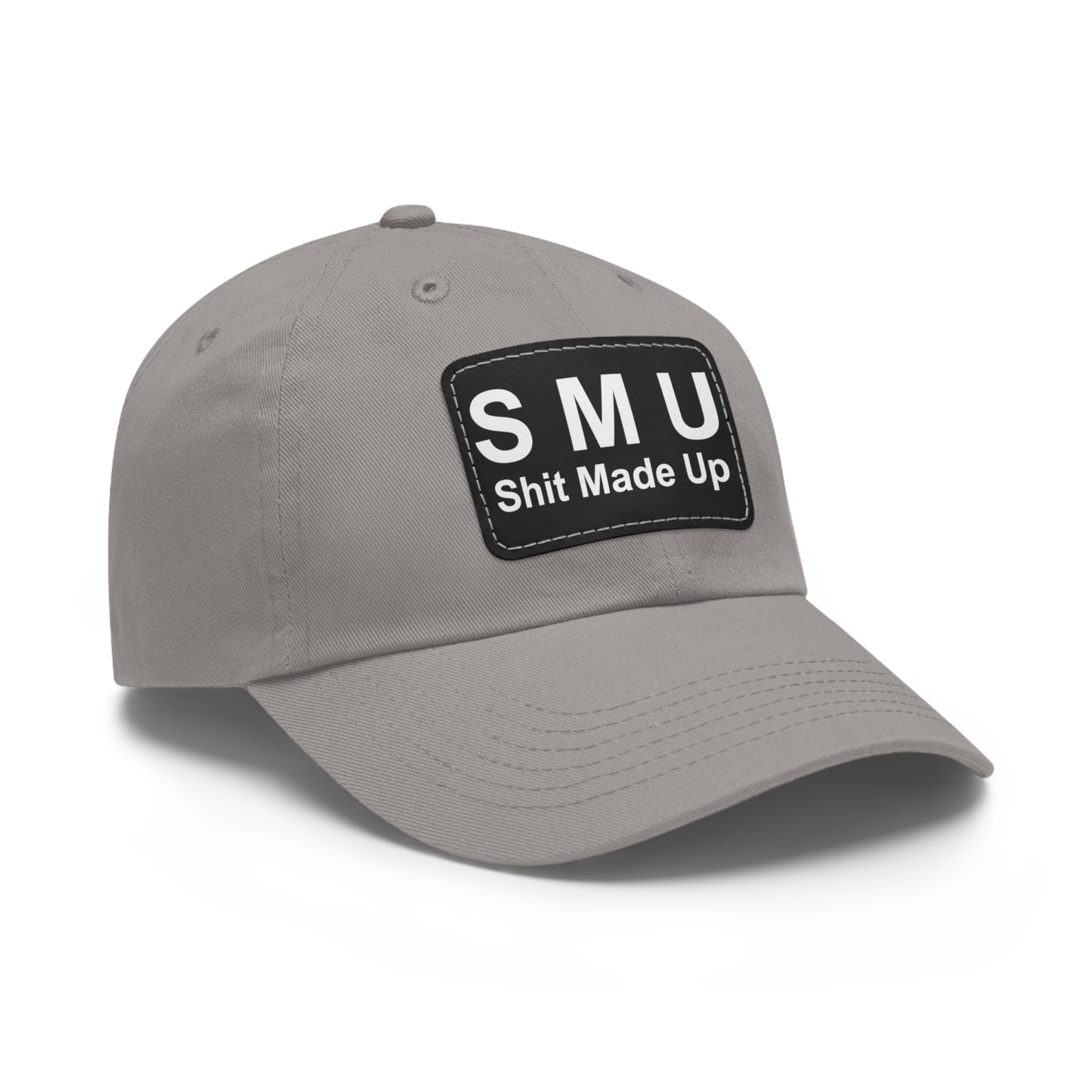 SMU Dad Hat with Leather Patch (Rectangle)