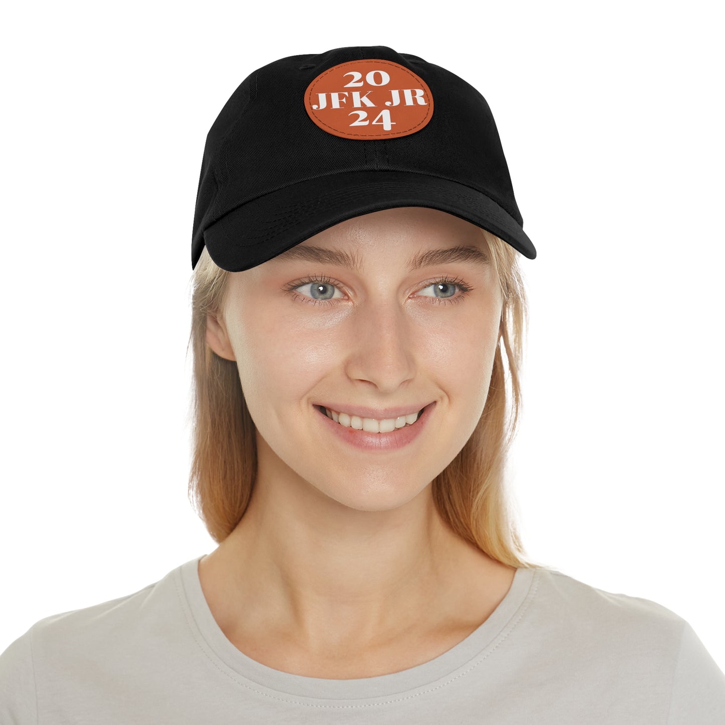 JFK JR 2024 Dad Hat with Leather Patch (Round)