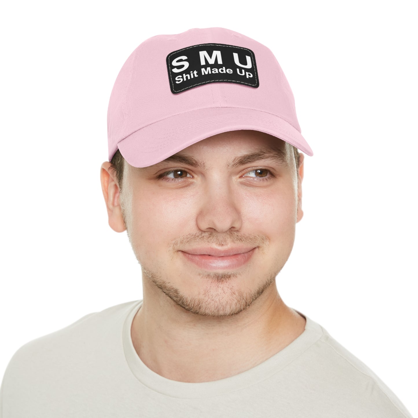 SMU Dad Hat with Leather Patch (Rectangle)