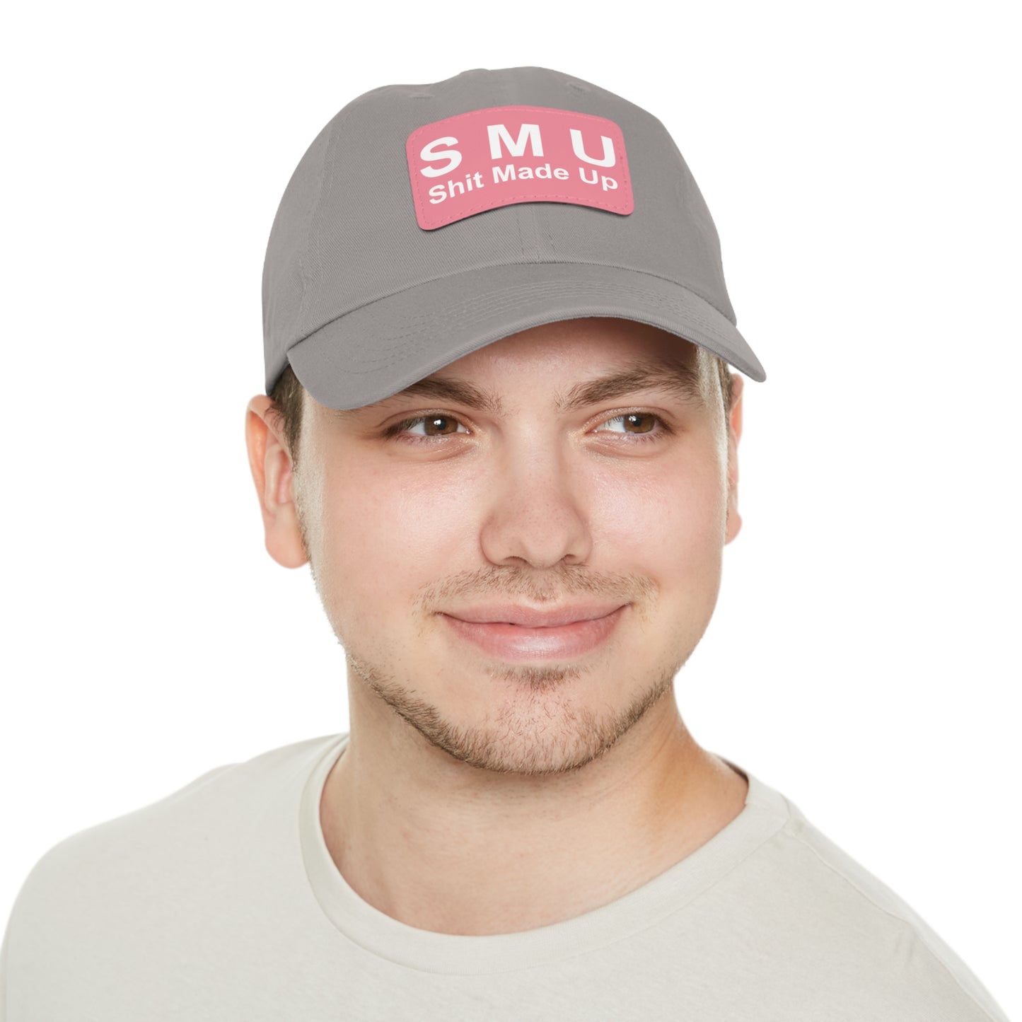 SMU Dad Hat with Leather Patch (Rectangle)