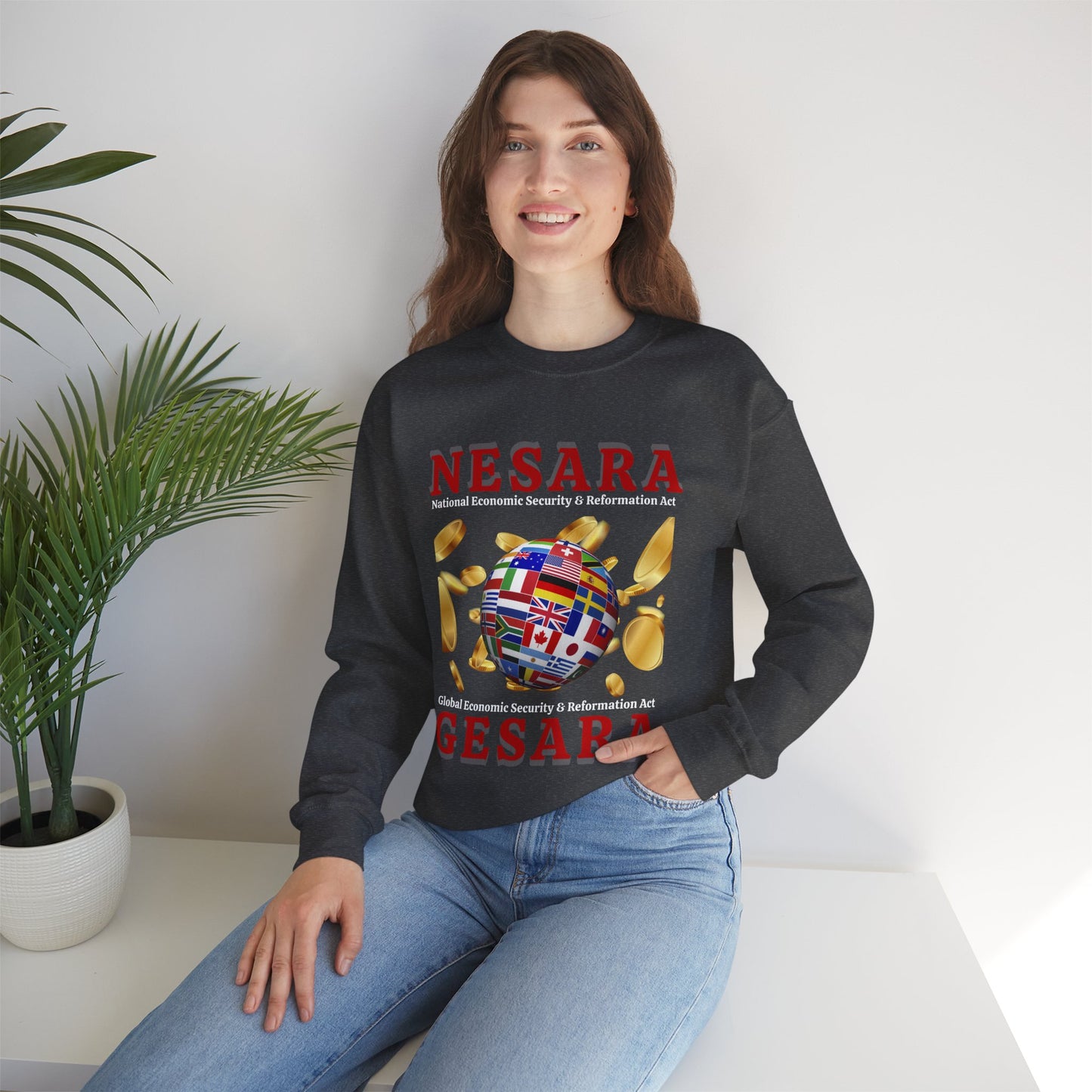 NESARA GESARA World Unisex Heavy Blend™ Crewneck Sweatshirt