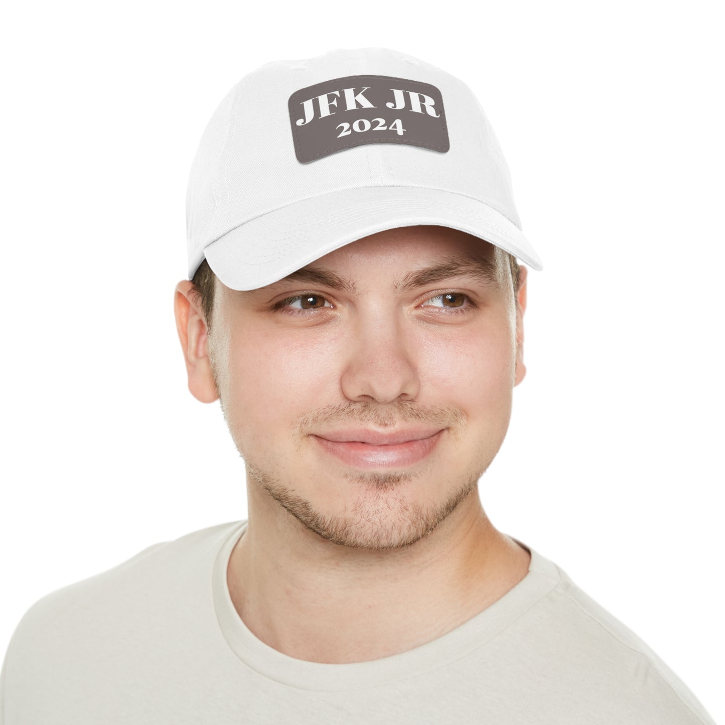 JFK JR 2024 Dad Hat with Leather Patch (Rectangle)
