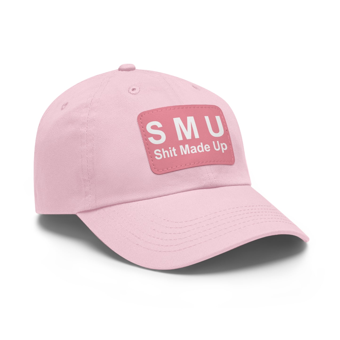 SMU Dad Hat with Leather Patch (Rectangle)